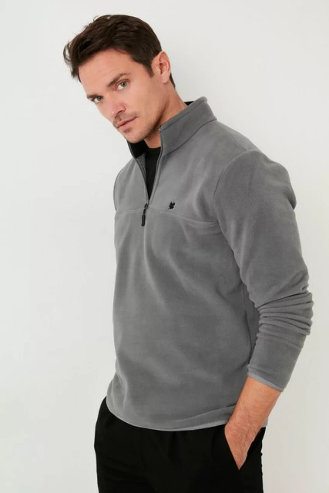 Buratti Fleecepullover Slim Fit günstig online kaufen