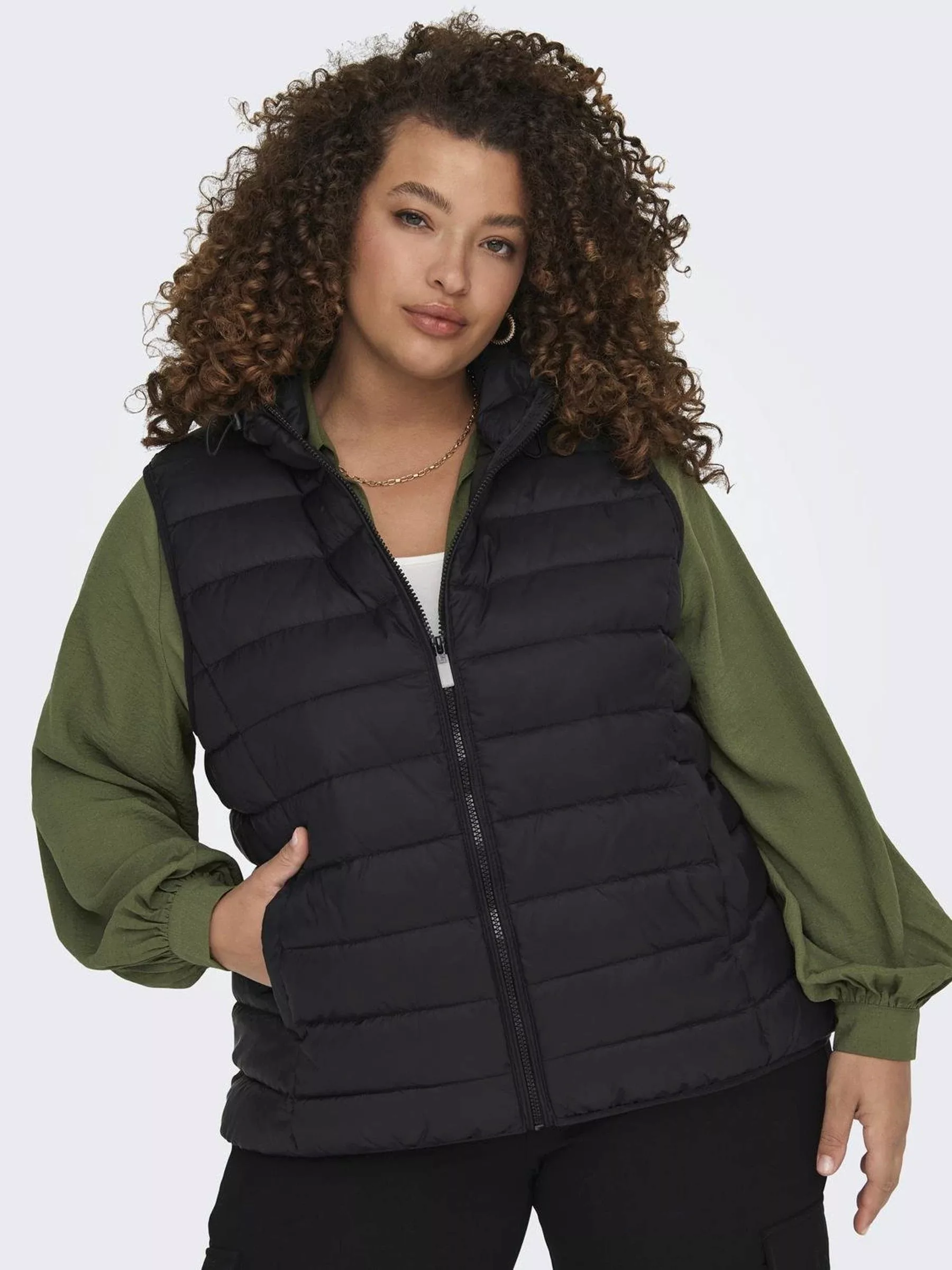 ONLY CARMAKOMA Steppweste "CARNEW TAHOE HOOD WAISTCOAT CC OTW NOOS" günstig online kaufen