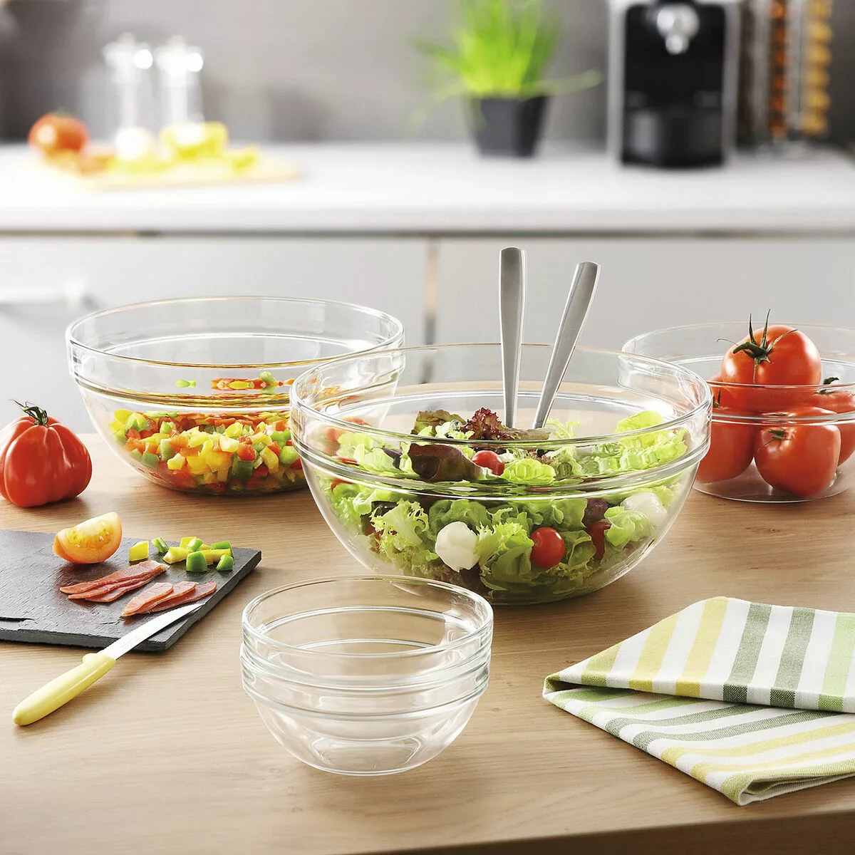 Salatschüssel Luminarc Durchsichtig Glas (20 Cm) (6 Stück) günstig online kaufen