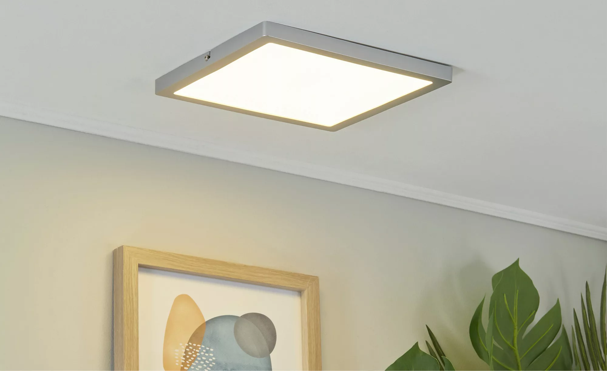 LED-Panel chrom-matt eckig ´groß´ ¦ silber ¦ Maße (cm): B: 30 Lampen & Leuc günstig online kaufen