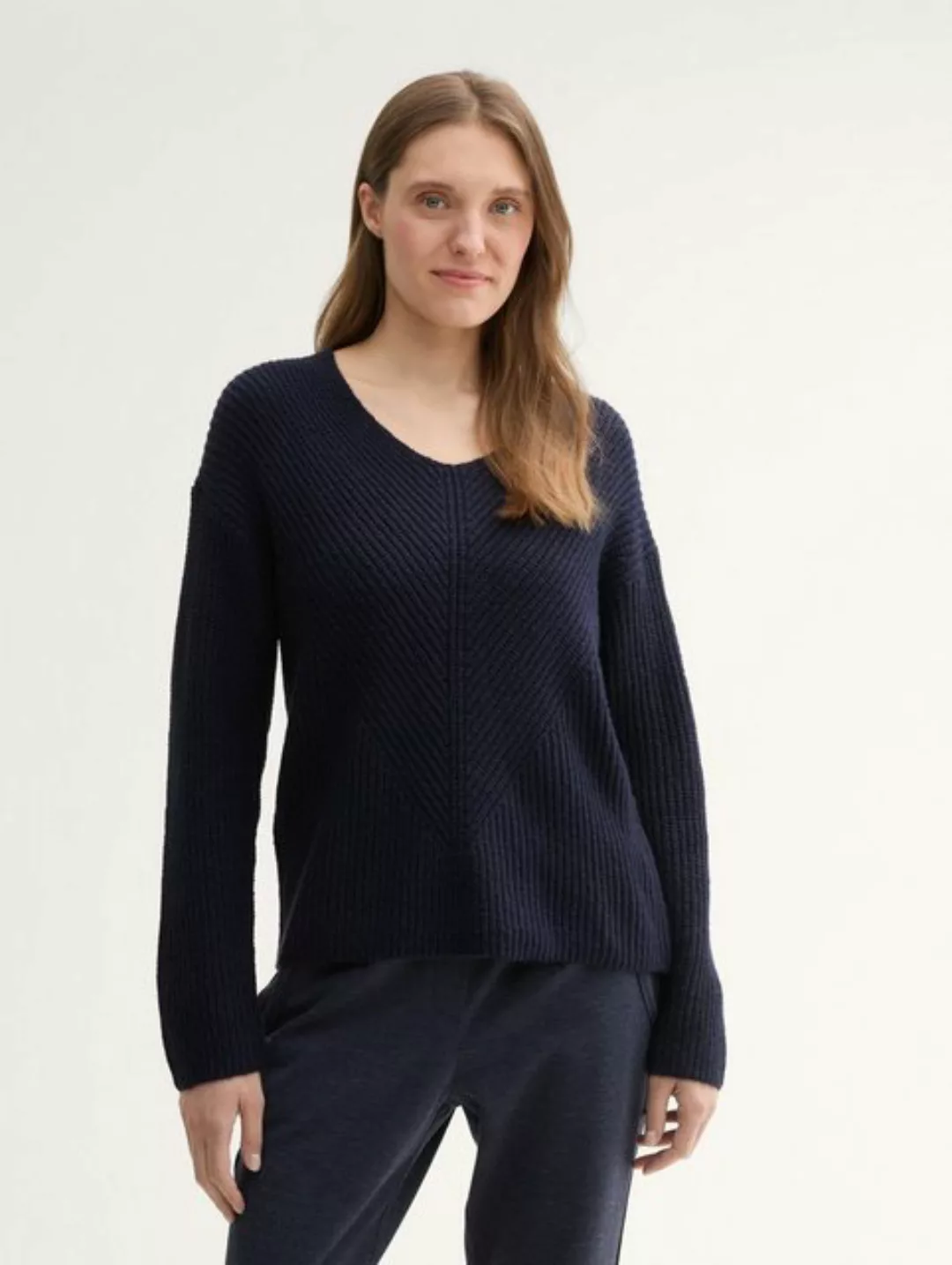 TOM TAILOR Strickpullover, mit V-Ausschnitt günstig online kaufen