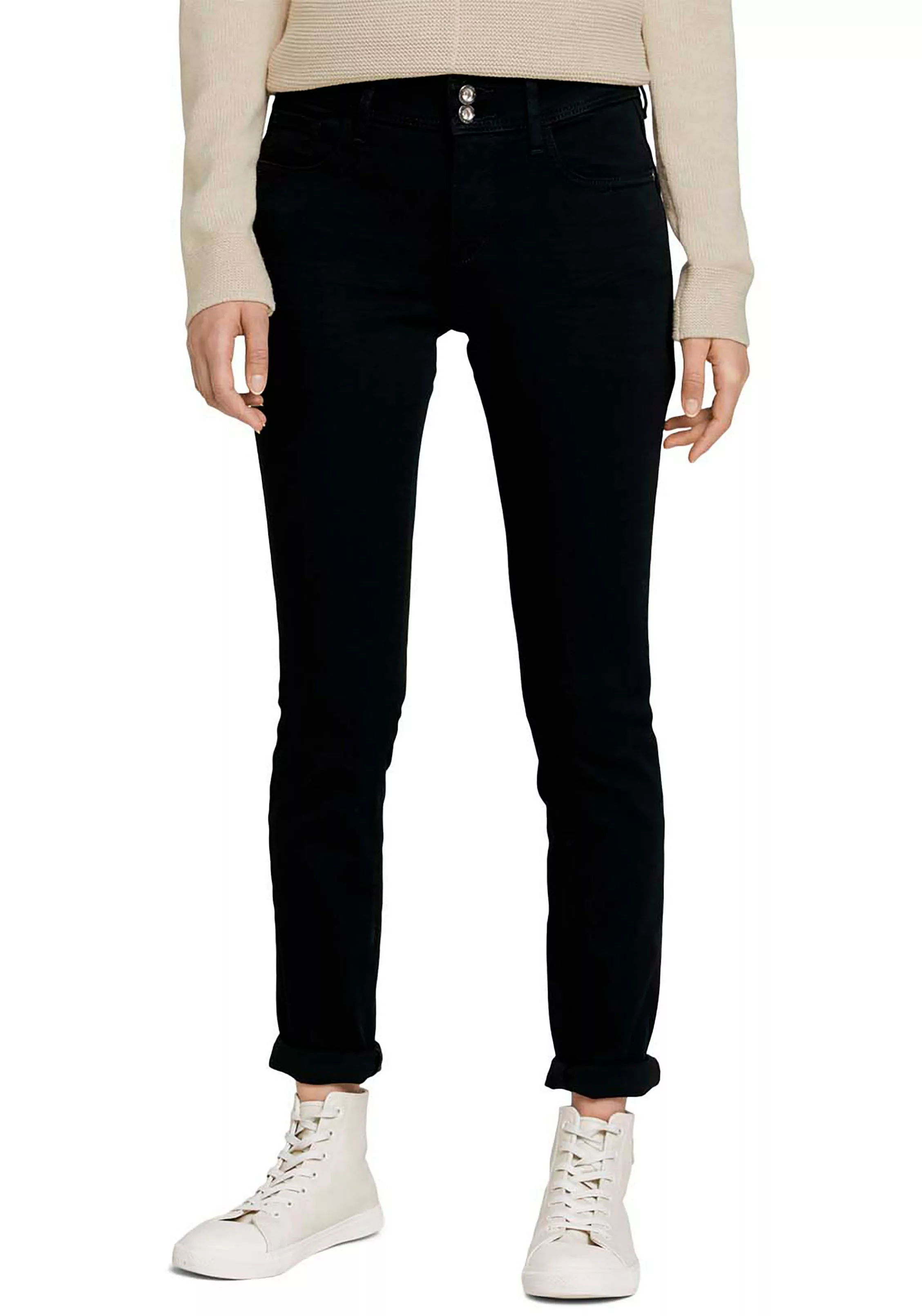 TOM TAILOR Skinny-fit-Jeans Alexa Skinny mit Doppelknopf-Verschluss günstig online kaufen