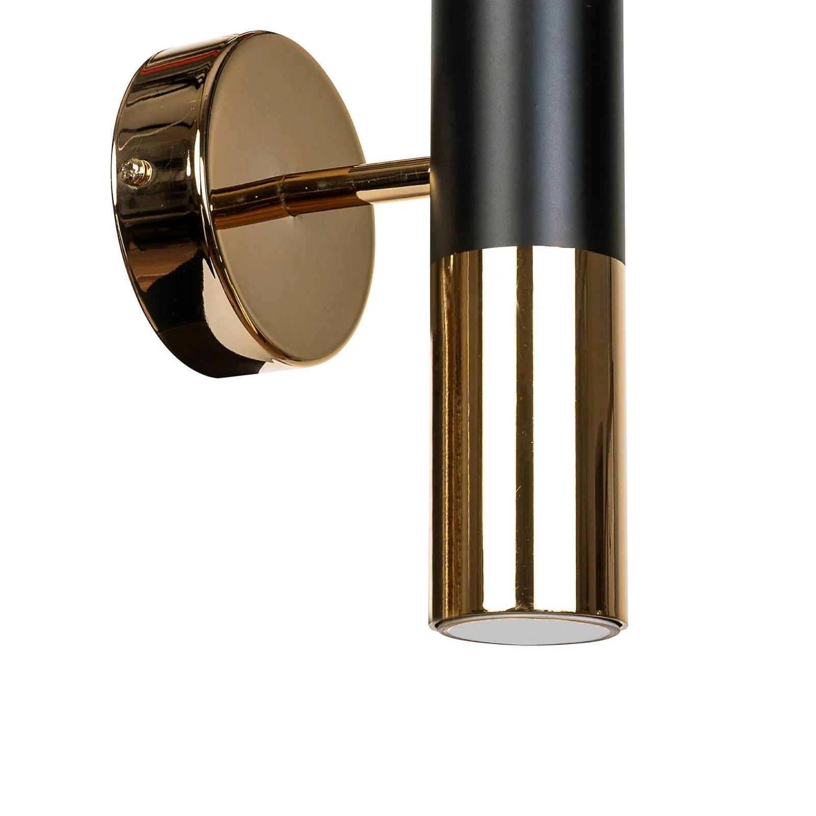 Wandleuchte Orino, schwarz/gold, Metall, GU10 günstig online kaufen