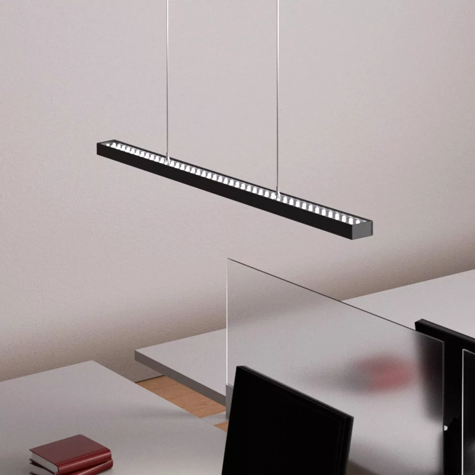 Arcchio LED-Büropendellampe Jolinda, schwarz, 118cm, up/down günstig online kaufen