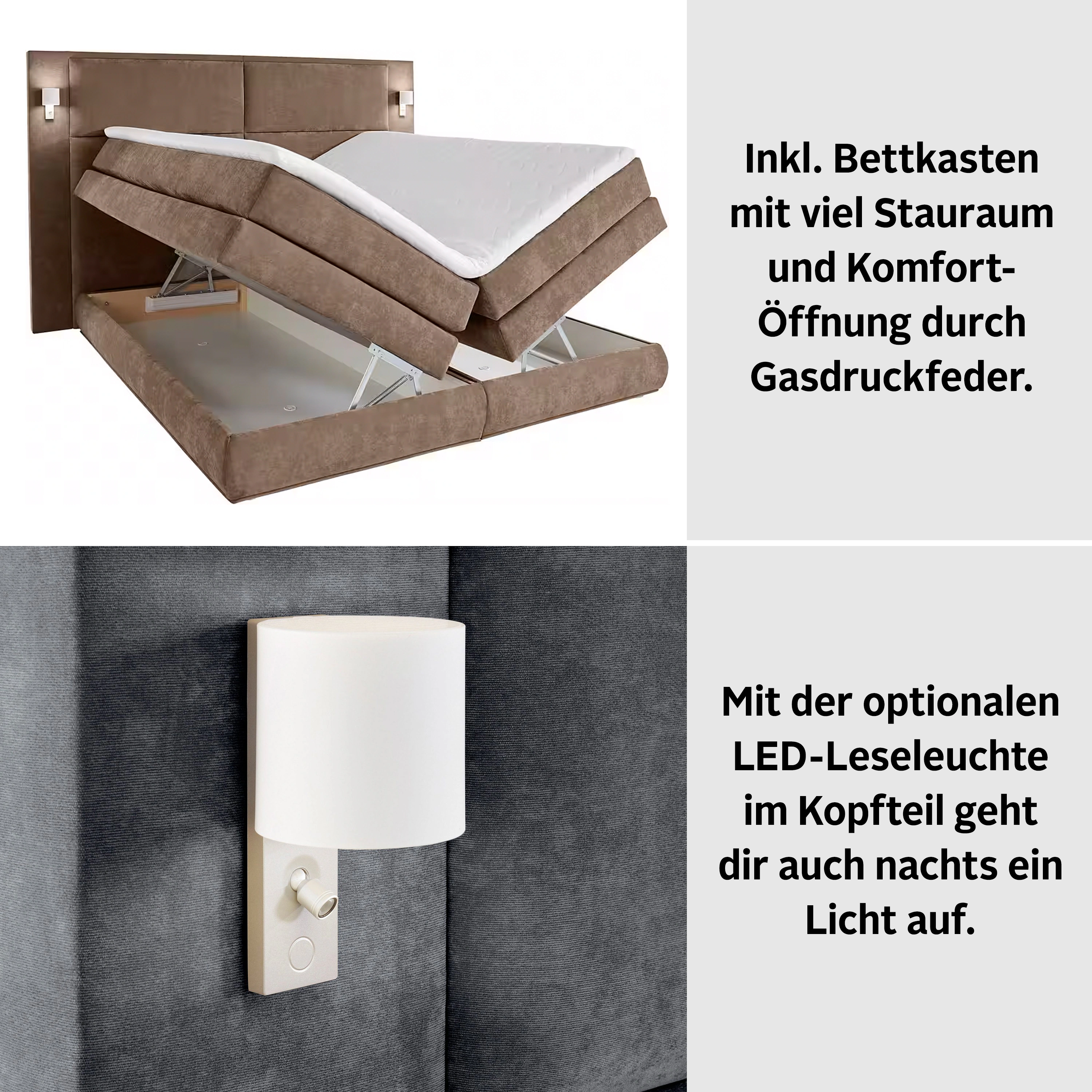 COLLECTION AB Boxspringbett "Copenhagen", inklusive Bettkasten, Topper, wah günstig online kaufen