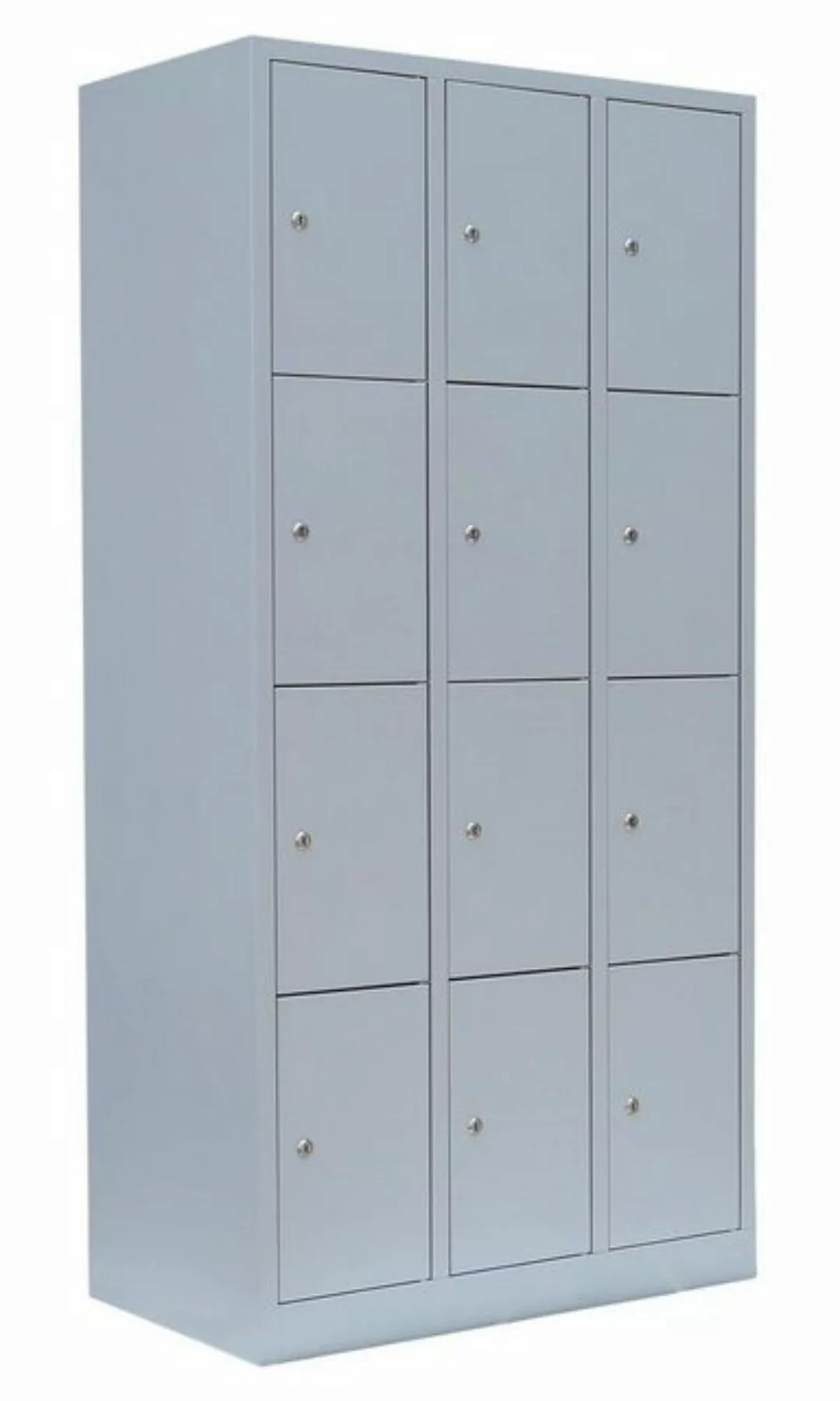 Steelboxx Fächerschrank Lüllmann® Schließfachschrank, 3 Abteile, 12 Fächer, günstig online kaufen