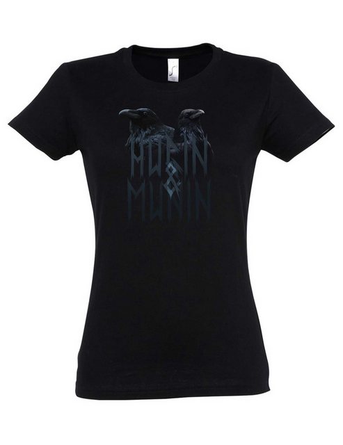 Urban Backwoods Print-Shirt Hugin and Munin V Damen T-Shirt Hugin Munin Odi günstig online kaufen