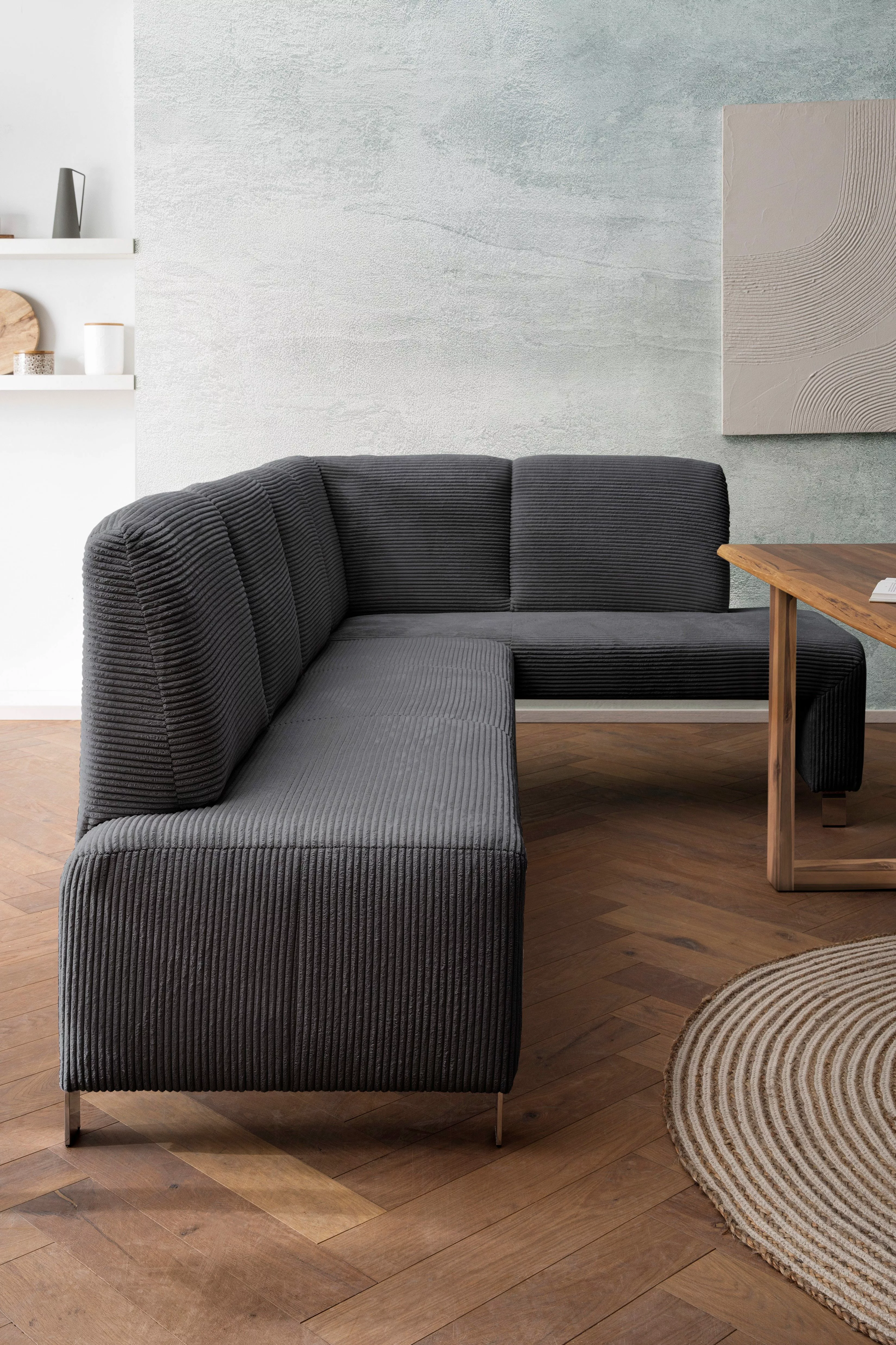 exxpo - sofa fashion Eckbank "Intenso, viele Bezugsstoffe Cord, Leder, Stru günstig online kaufen