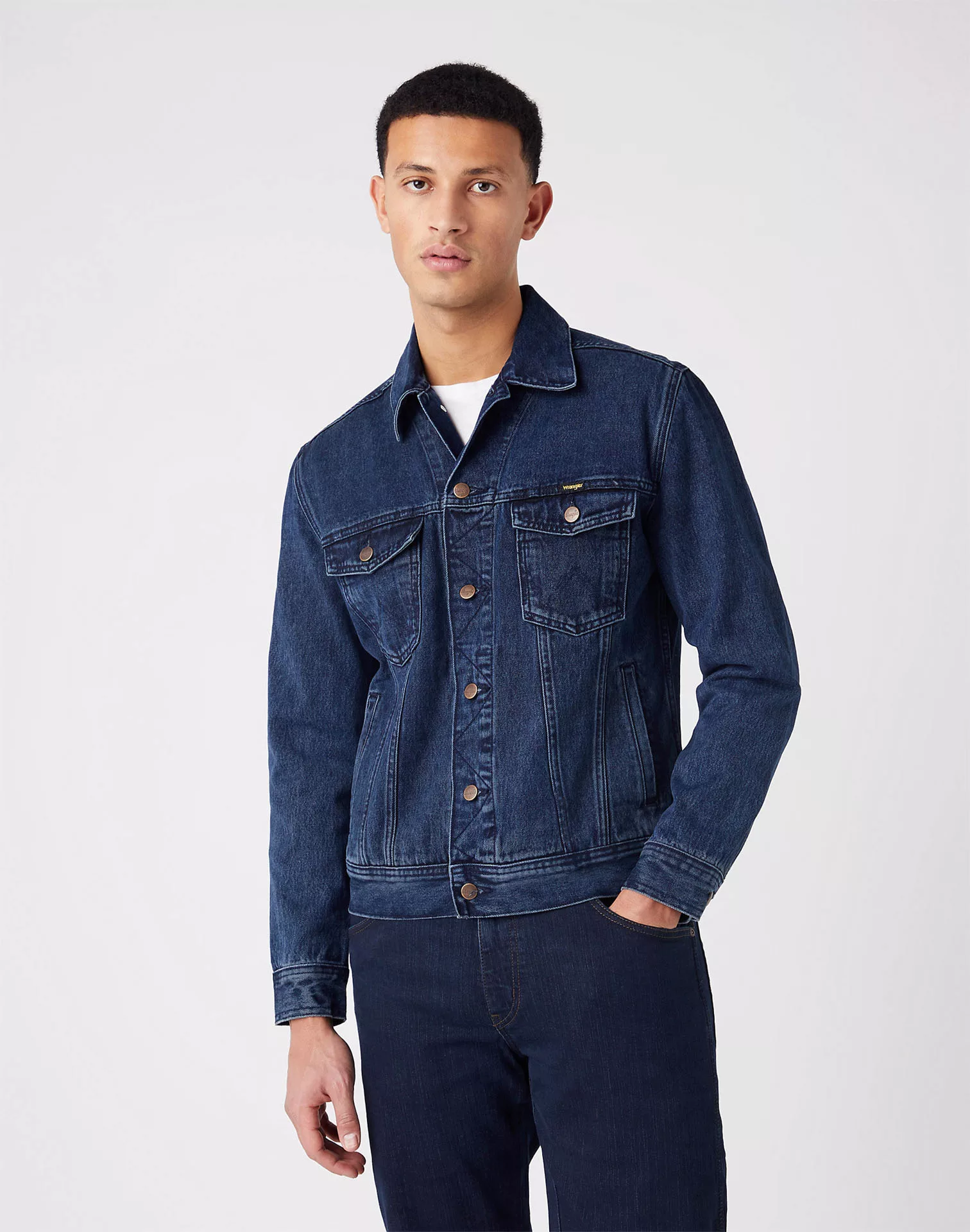 Wrangler Jeansjacke coalblue stone günstig online kaufen