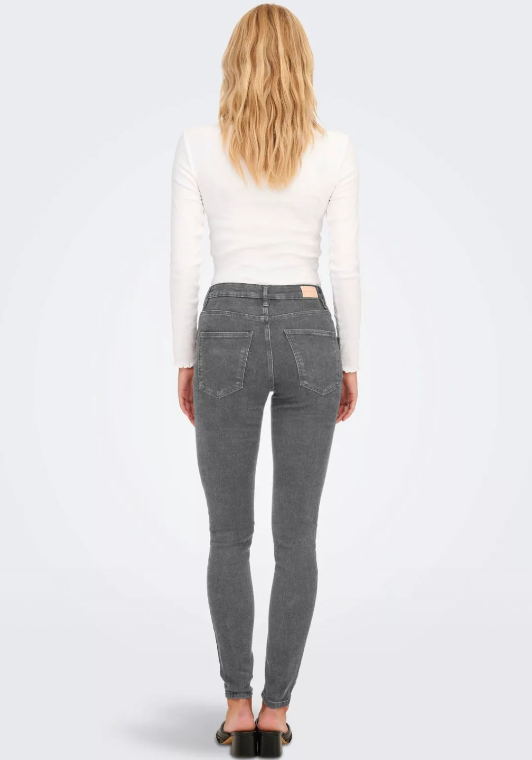 ONLY High-waist-Jeans "ONLICONIC HW SK LONG ANK DNM NOOS" günstig online kaufen