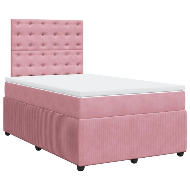 vidaXL Bett Boxspringbett mit Matratze Rosa 120x200 cm Samt günstig online kaufen