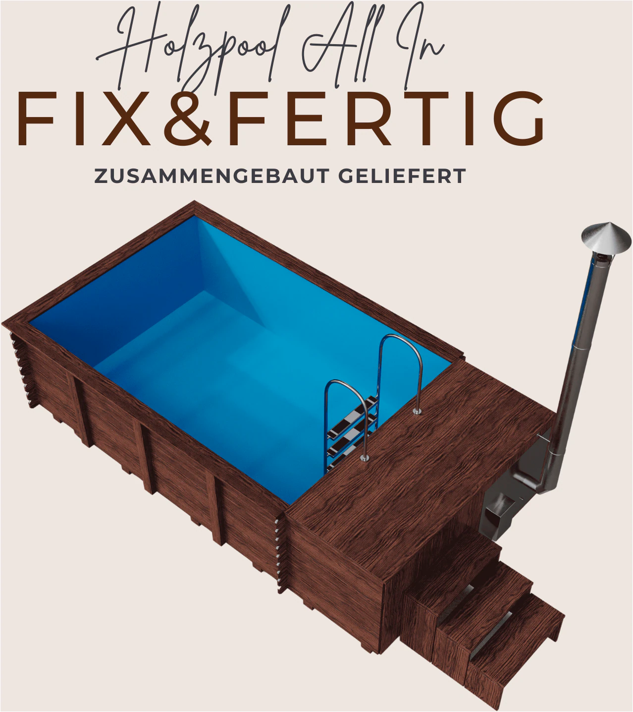 EDEN Holzmanufaktur Rechteckpool "Fix&Fertig All In", (Set, 6 tlg.), inkl. günstig online kaufen