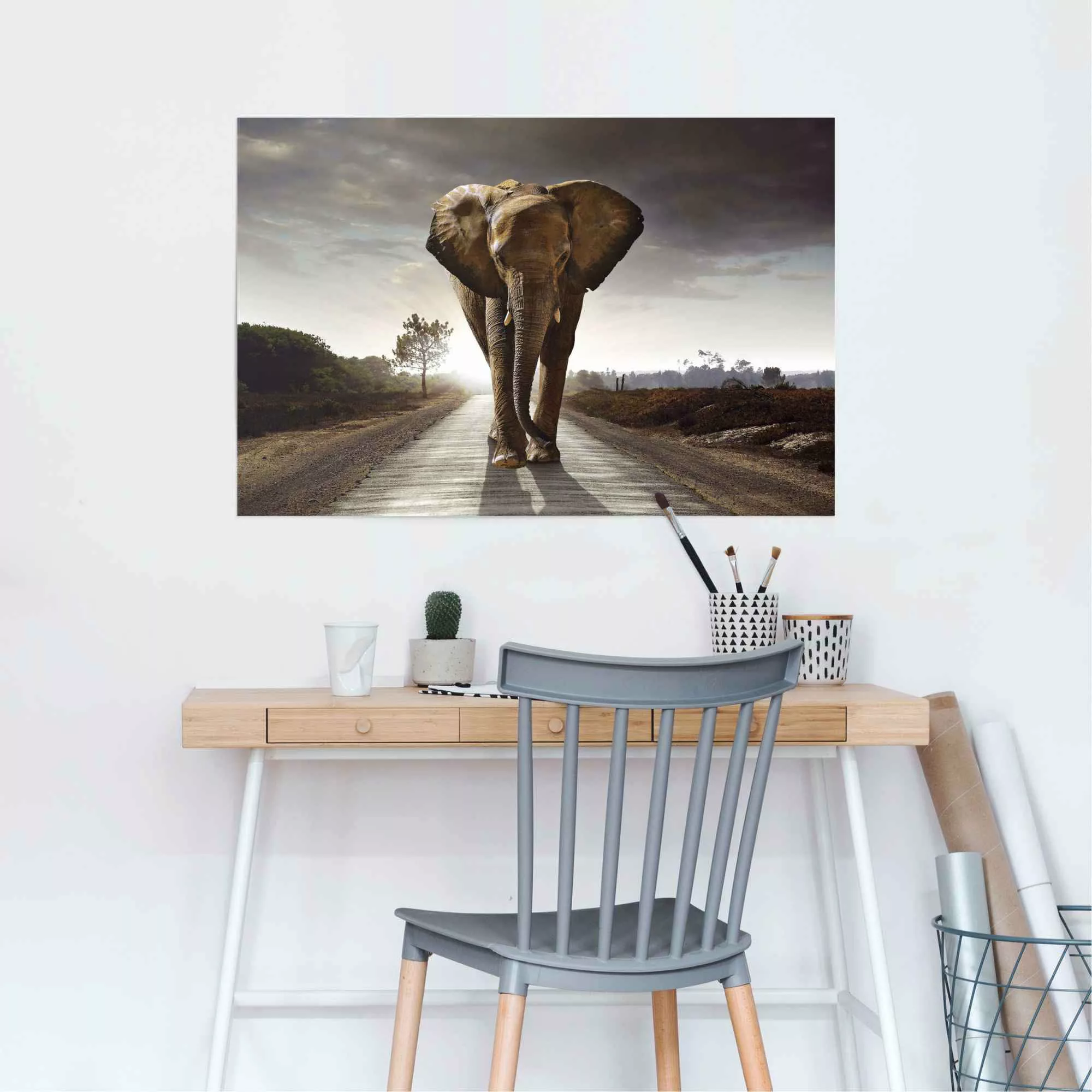Reinders Poster "Elefant Wanderung", (1 St.) günstig online kaufen