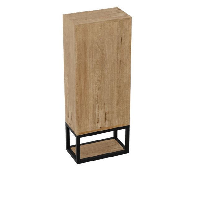 Hängeschrank Bad Hängeschrank FREJA 350, mit 1 Tür, Holz-Optik, braun/schwa günstig online kaufen