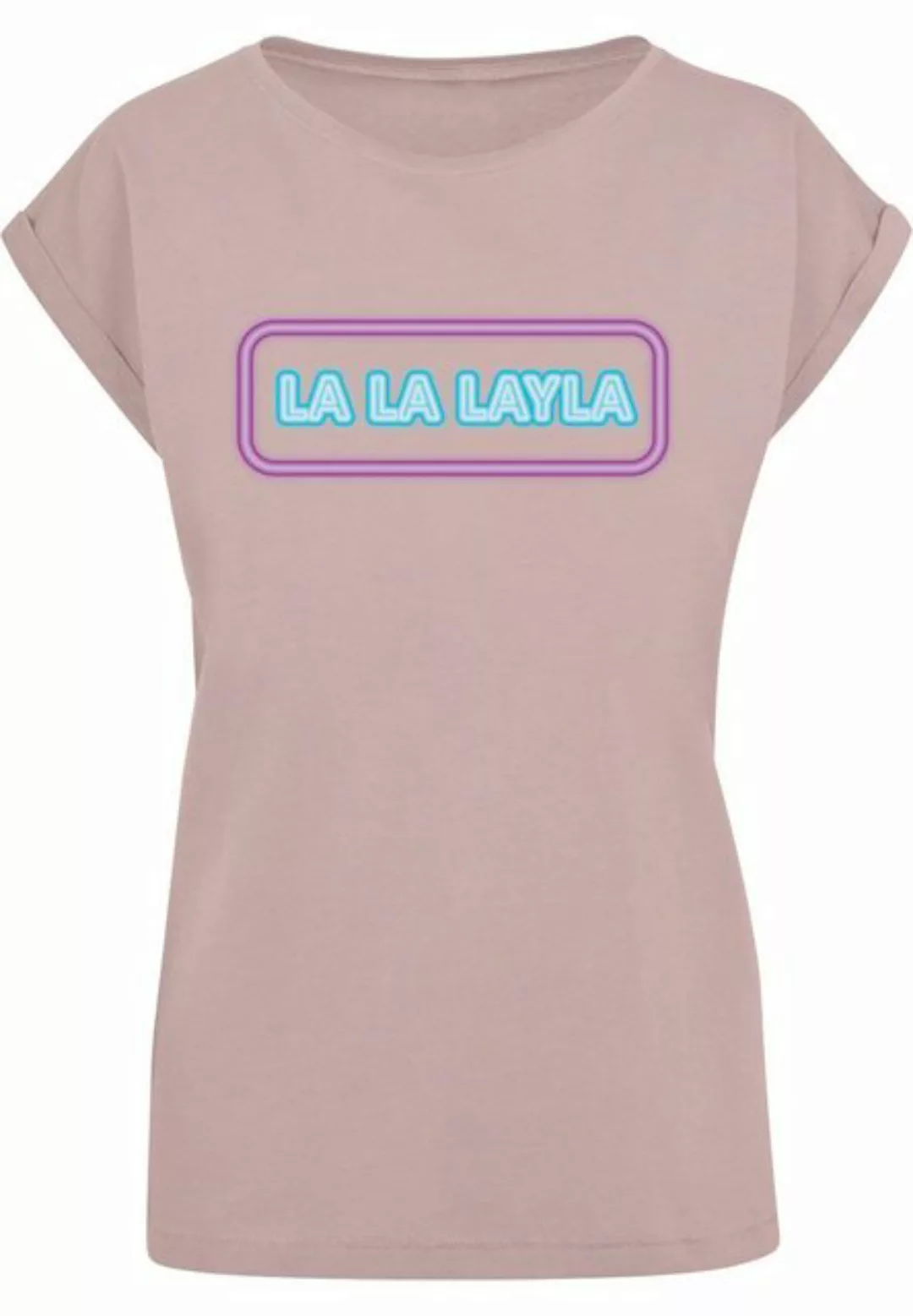 Merchcode T-Shirt Merchcode Damen Ladies LA LA LAYLA T-Shirt (1-tlg) günstig online kaufen