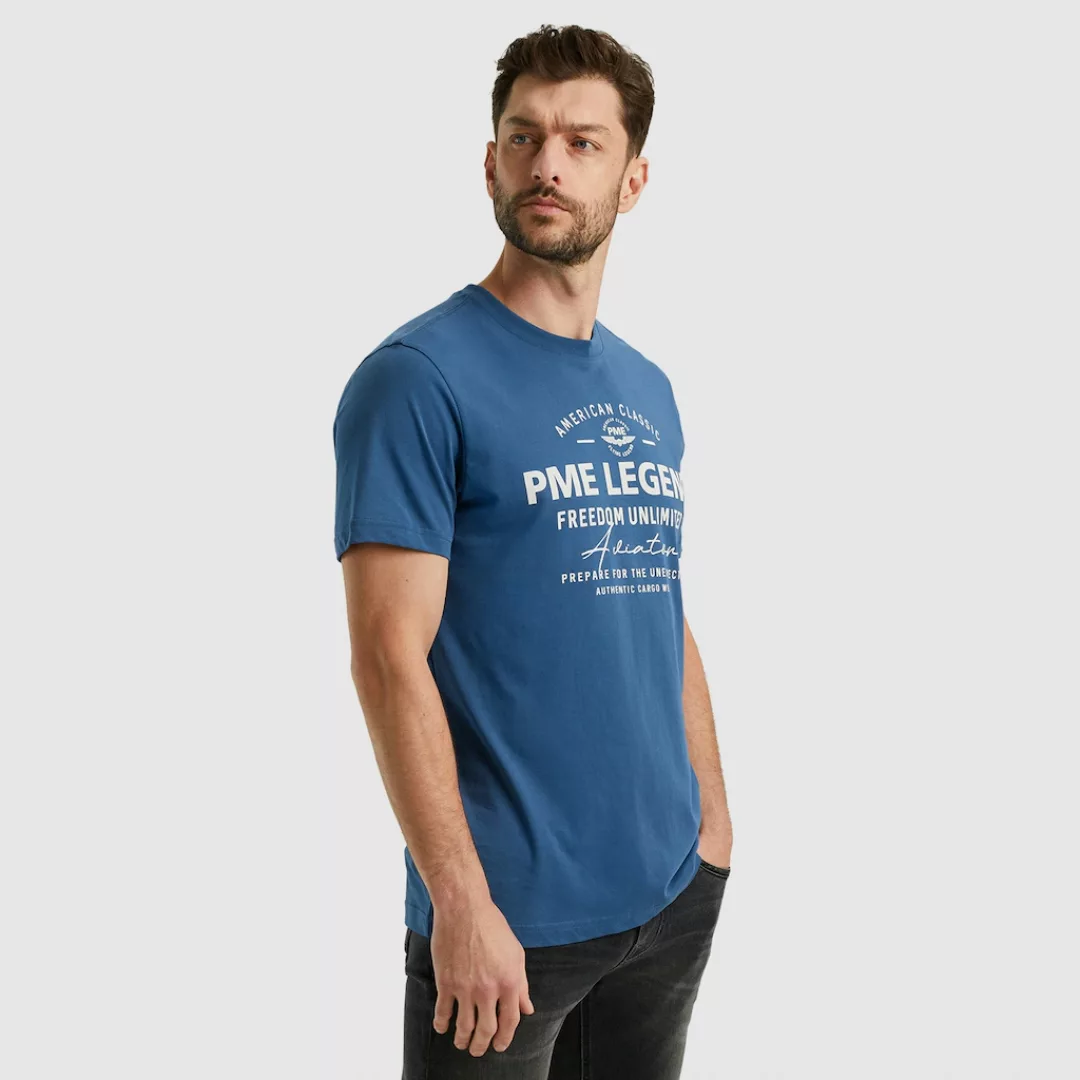 PME LEGEND T-Shirt "Short sleeve r-neck single jersey", mit Frontprint günstig online kaufen