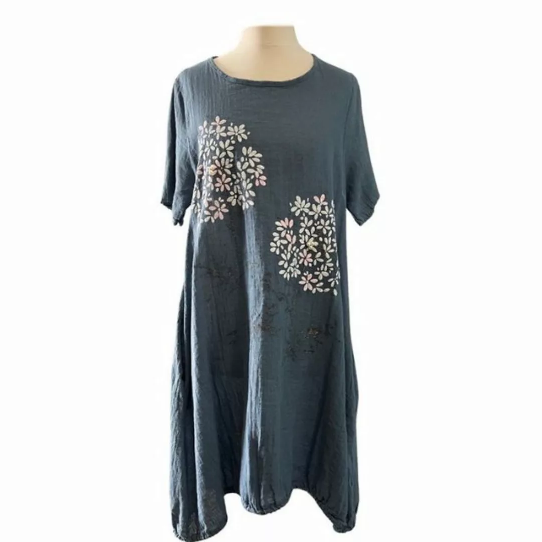 BZNA Shirtkleid Ban Damen Blumen Muster Tunika Kleid mit Perlen günstig online kaufen