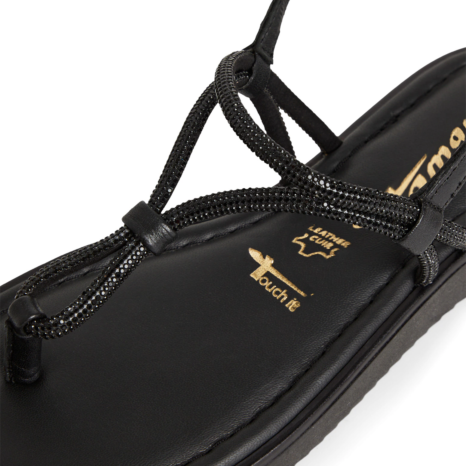 Tamaris Riemchensandale, Plateau, Sandalette, Sommerschuh mit glänzenden St günstig online kaufen
