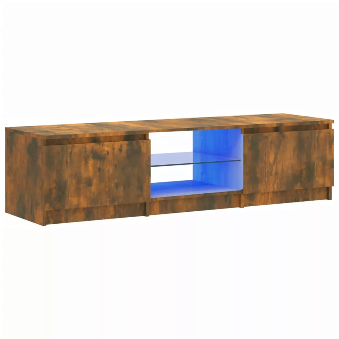 Vidaxl Tv-schrank Mit Led-leuchten Räuchereiche 140x40x35,5 Cm günstig online kaufen