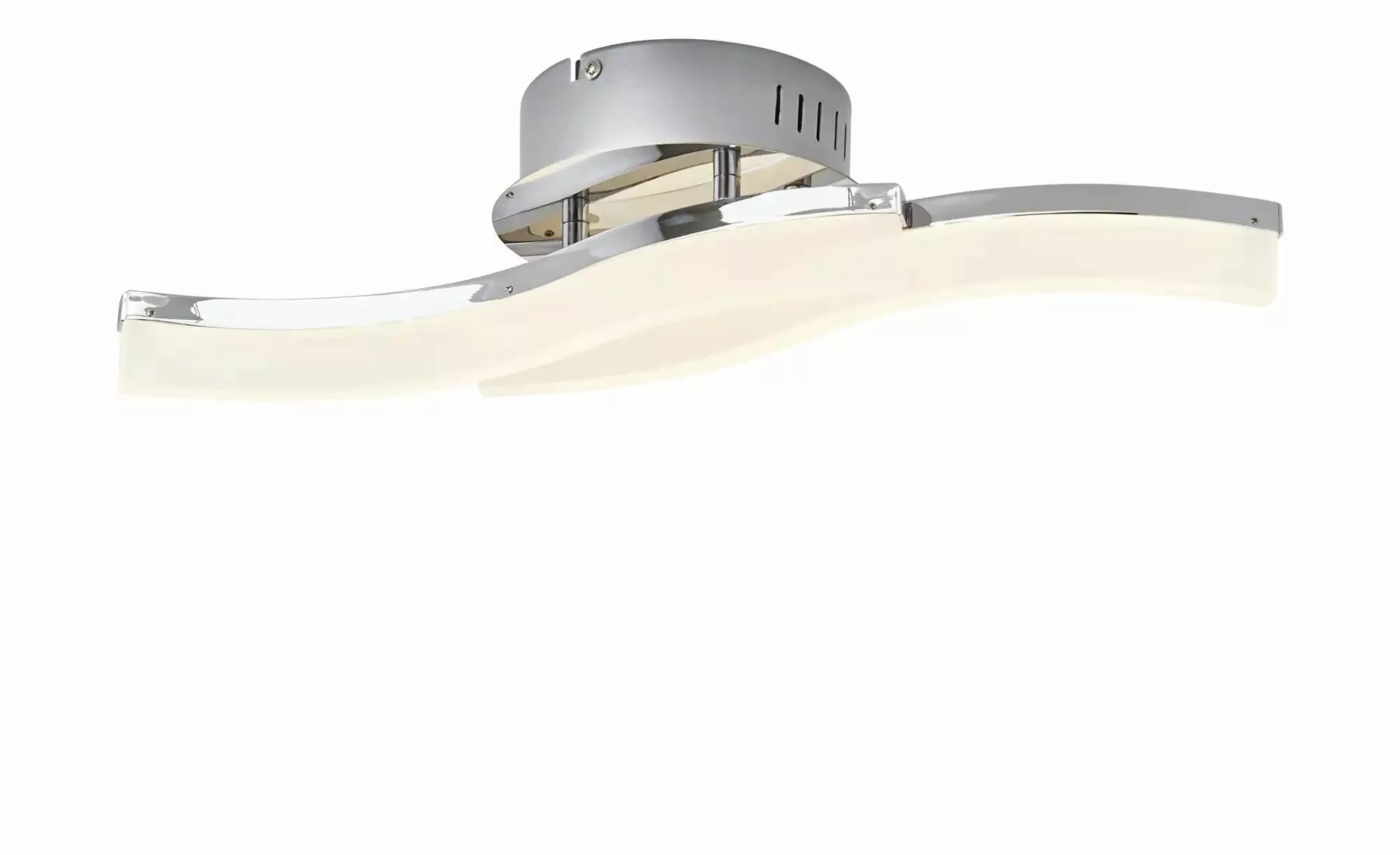 KHG LED-Deckenleuchte, chrom `Wavy´ ¦ silber ¦ Maße (cm): B: 43 H: 9 T: 16 günstig online kaufen