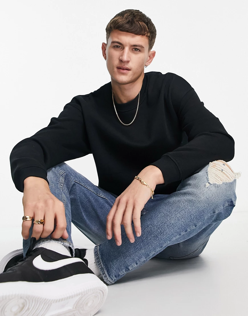 Jack & Jones Originals – Oversize-Sweatshirt in Schwarz günstig online kaufen