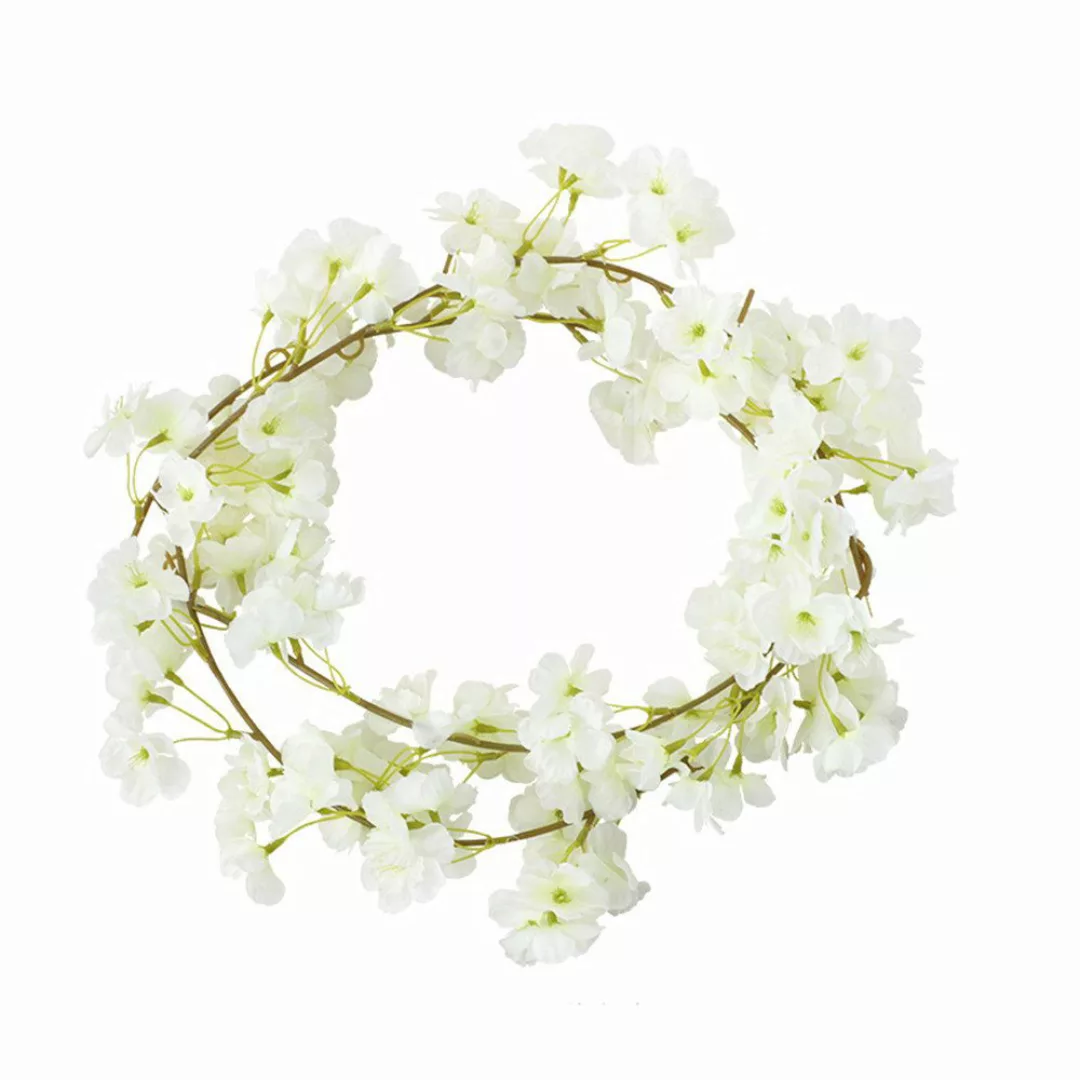 Kunstblumenstrauß Künstliche Kirschblütenranke, hängend Kirschblütenkranz D günstig online kaufen