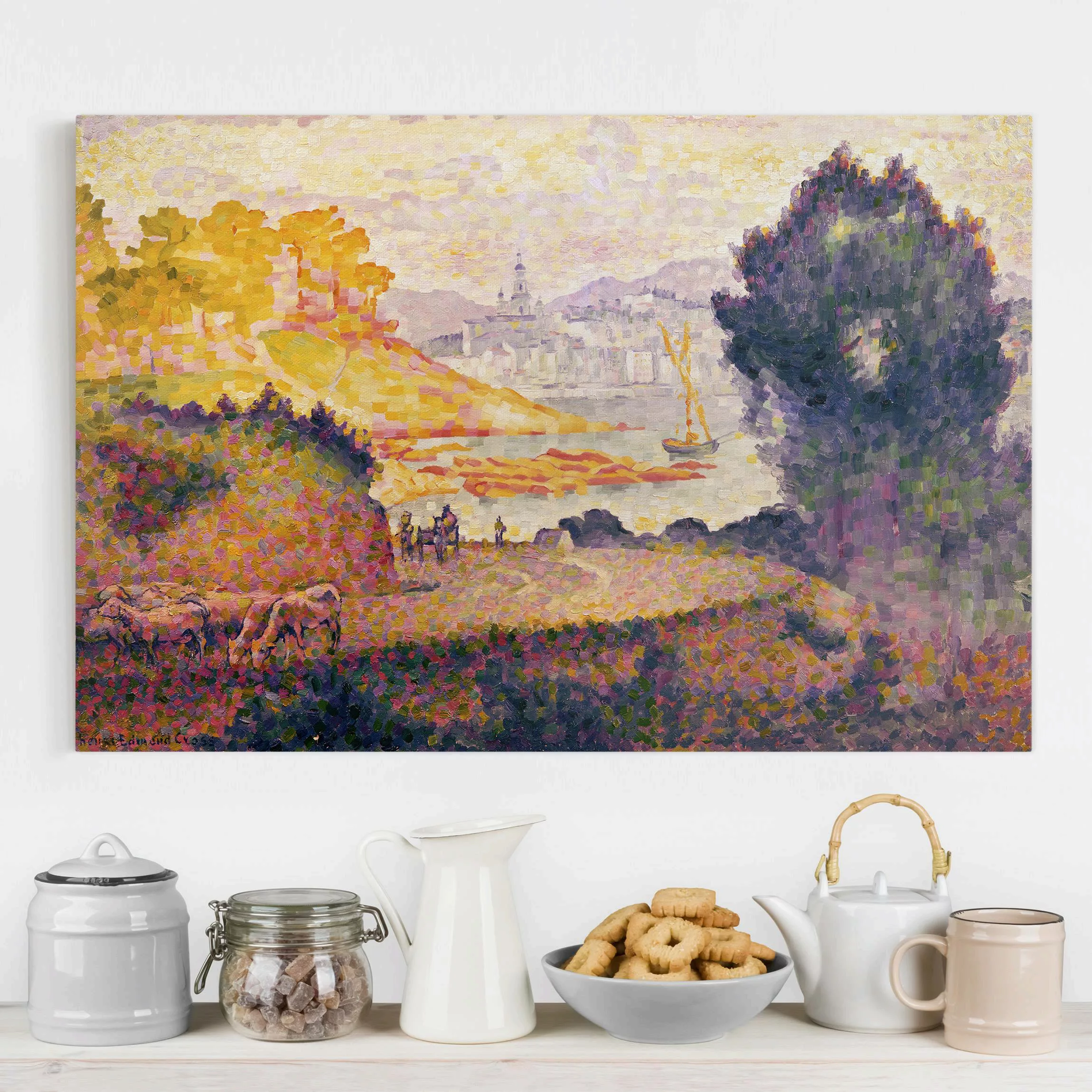 Leinwandbild Kunstdruck - Querformat Henri Edmond Cross - Aussicht auf Ment günstig online kaufen