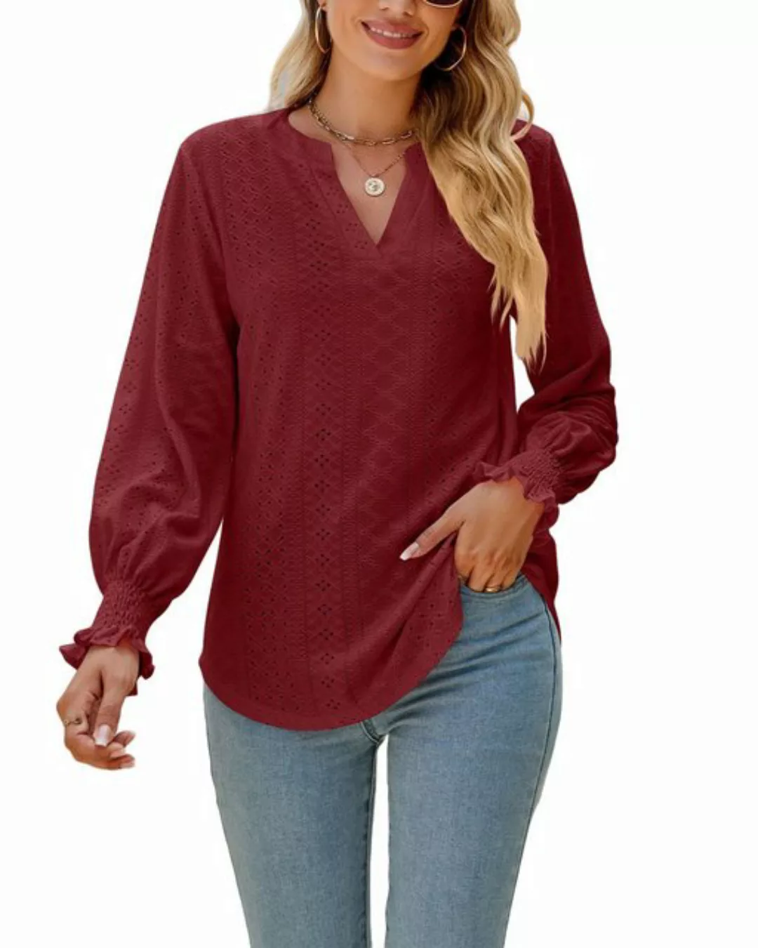 JDMGZSR T-Shirt Lockere und bequeme Oberbekleidung mit einfarbigem Temperam günstig online kaufen