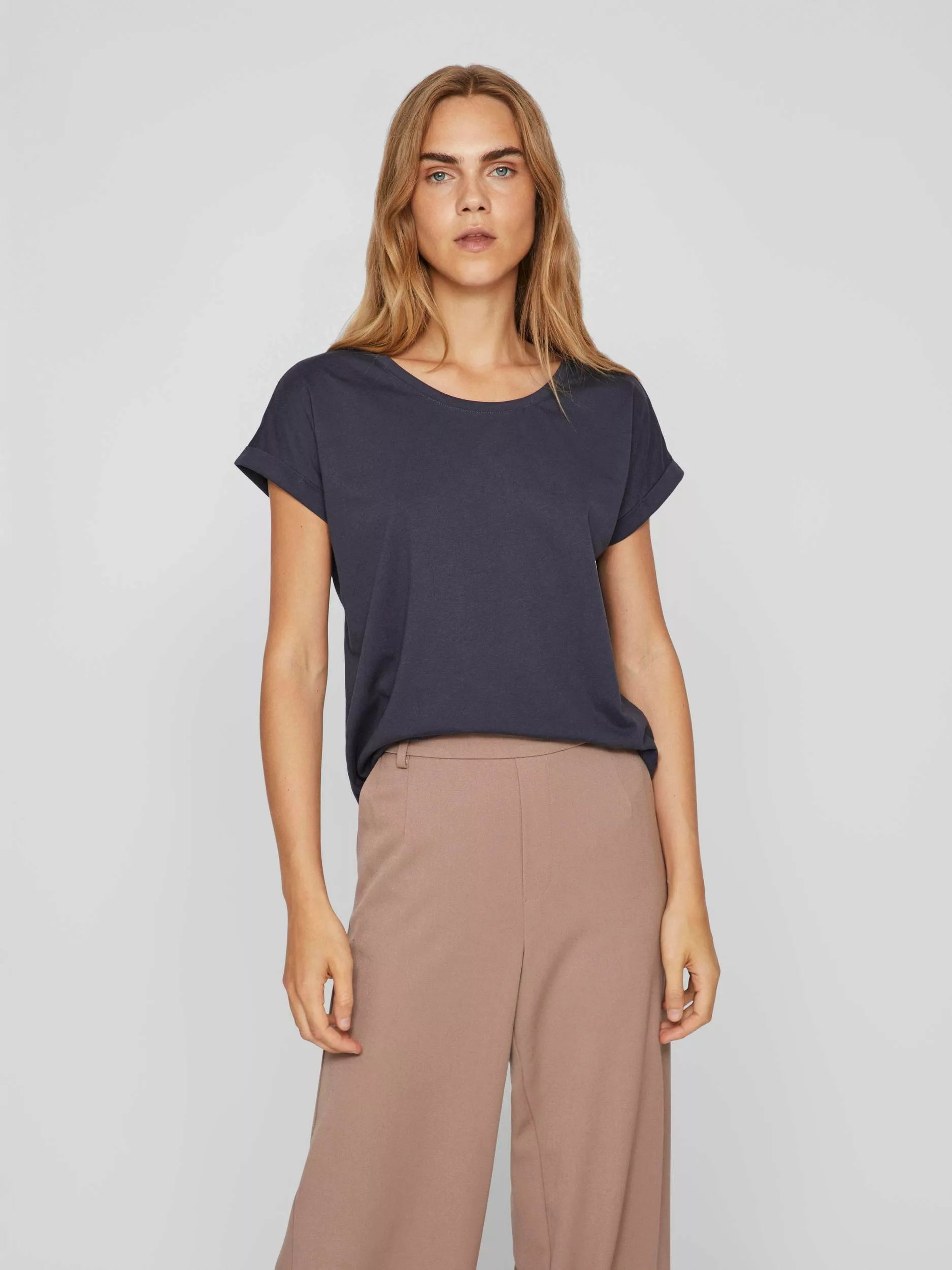 Vila Rundhalsshirt VIDREAMERS NEW PURE T-SHIRT/SU-NOOS Basic Damen-T-Shirt günstig online kaufen