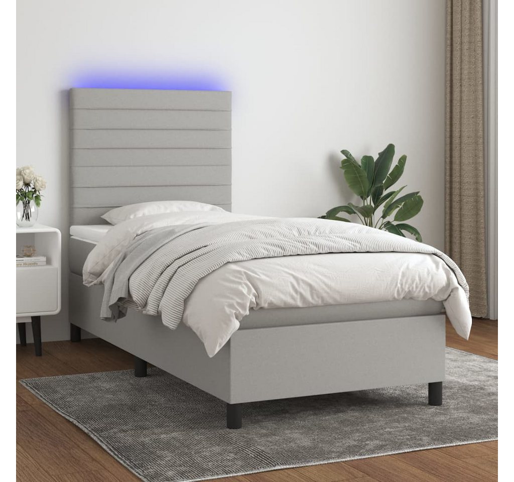 vidaXL Boxspringbett Bett Boxspringbett mit Matratze & LED Stoff (80 x 200 günstig online kaufen