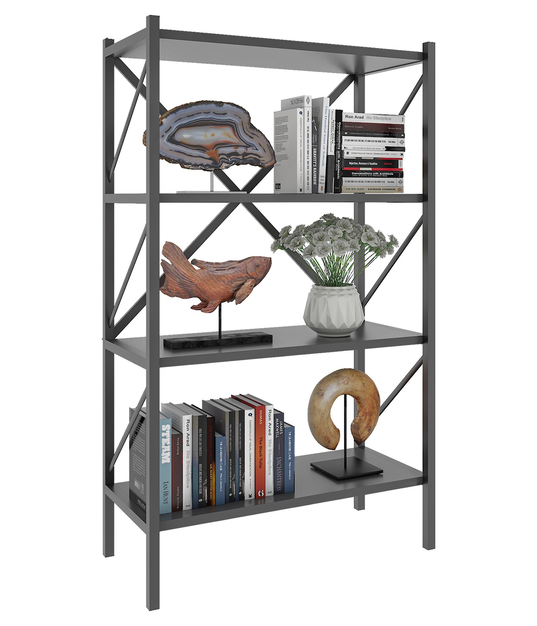 VCM Standregal Holz Metall Stand Regal günstig online kaufen