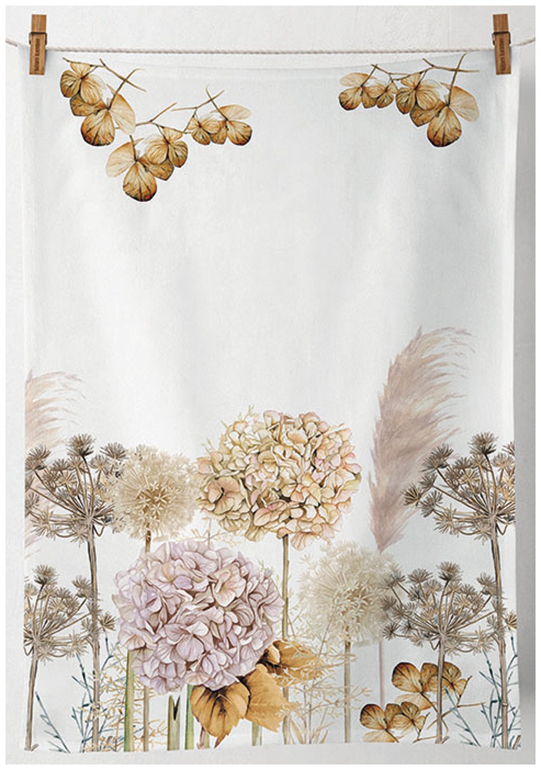 Ambiente® Geschirrtuch Dried flowers, (2-tlg., 2-teilig), günstig online kaufen