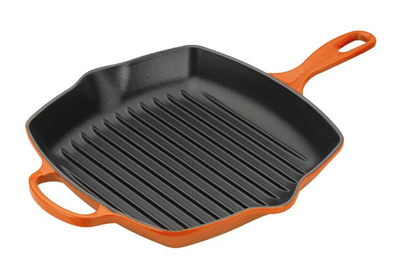 Le Creuset Grillpfanne Quadrat Signature Gusseisen Ofenrot 26cm günstig online kaufen