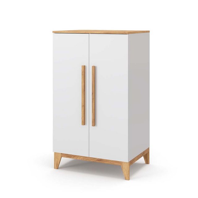 VitaliSpa® Kleiderschrank Malia, Weiß/Eiche, 70 x 120 cm günstig online kaufen