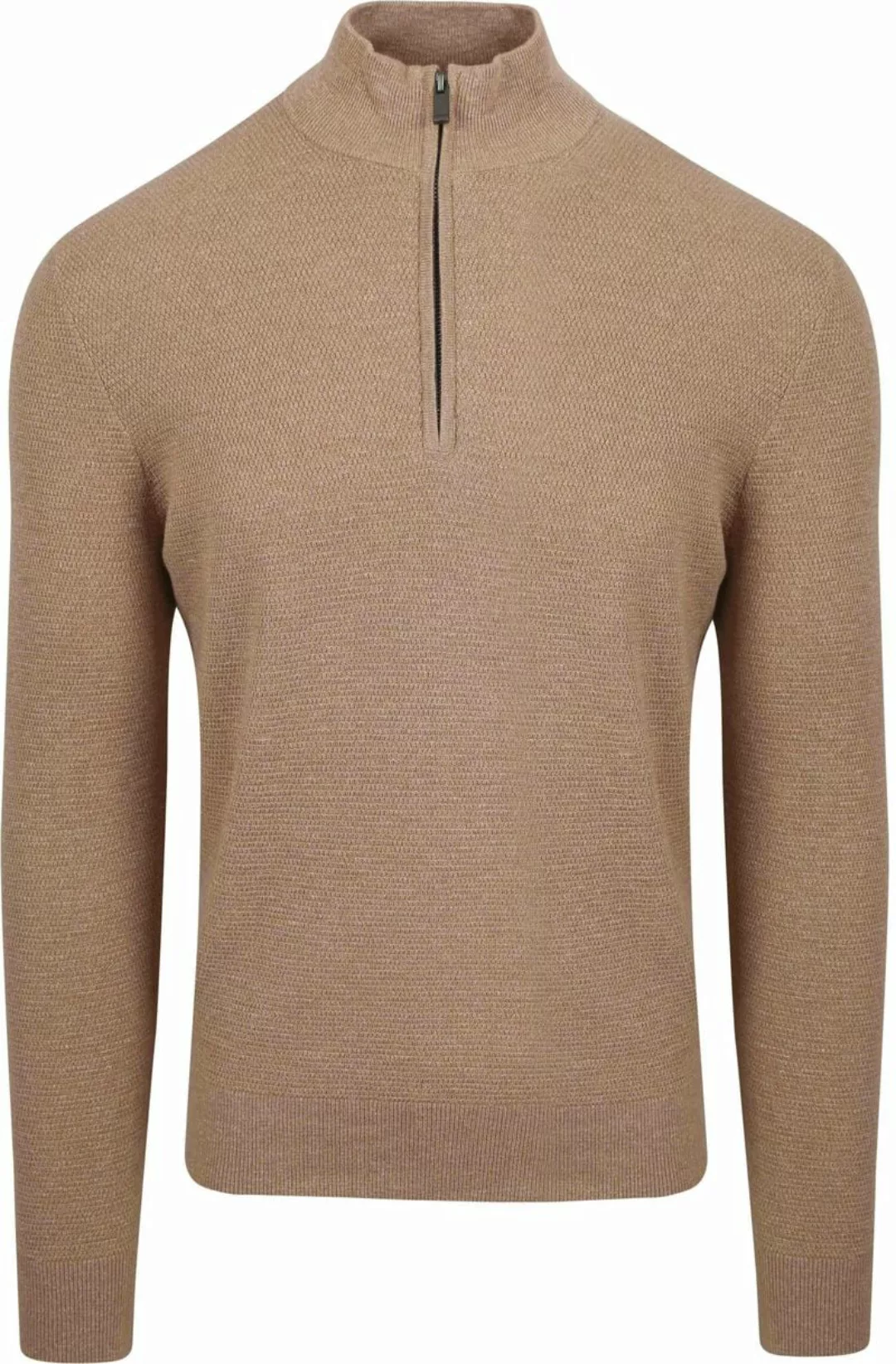 Suitable Half Zip Pullover Struktur Beige - Größe XXL günstig online kaufen