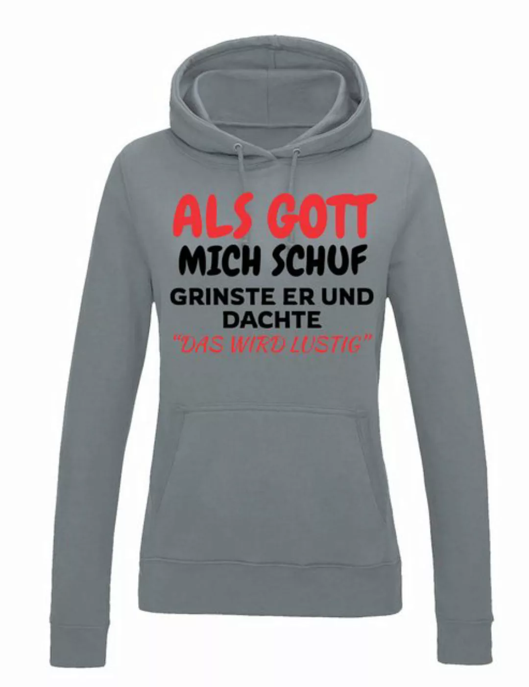 Youth Designz Kapuzenpullover Als Gott mich Schuf: Damen Hoodie Pullover mi günstig online kaufen