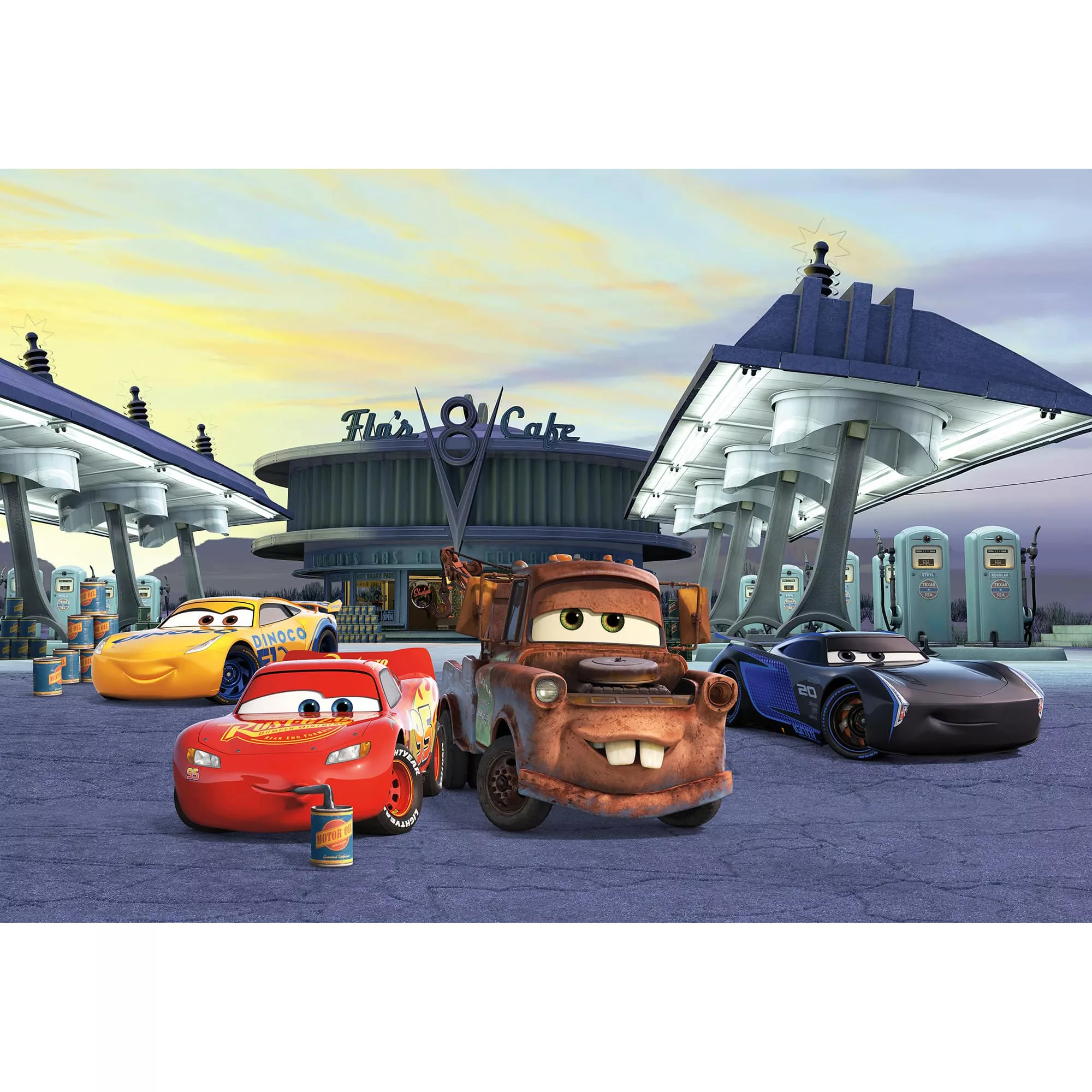 Komar Fototapete »Cars3 Station«, 368x254 cm (Breite x Höhe), inklusive Kle günstig online kaufen