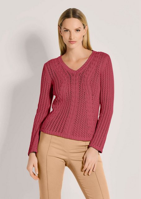 MADELEINE Strickpullover Zopfpullover mit Ajour-Elementen günstig online kaufen