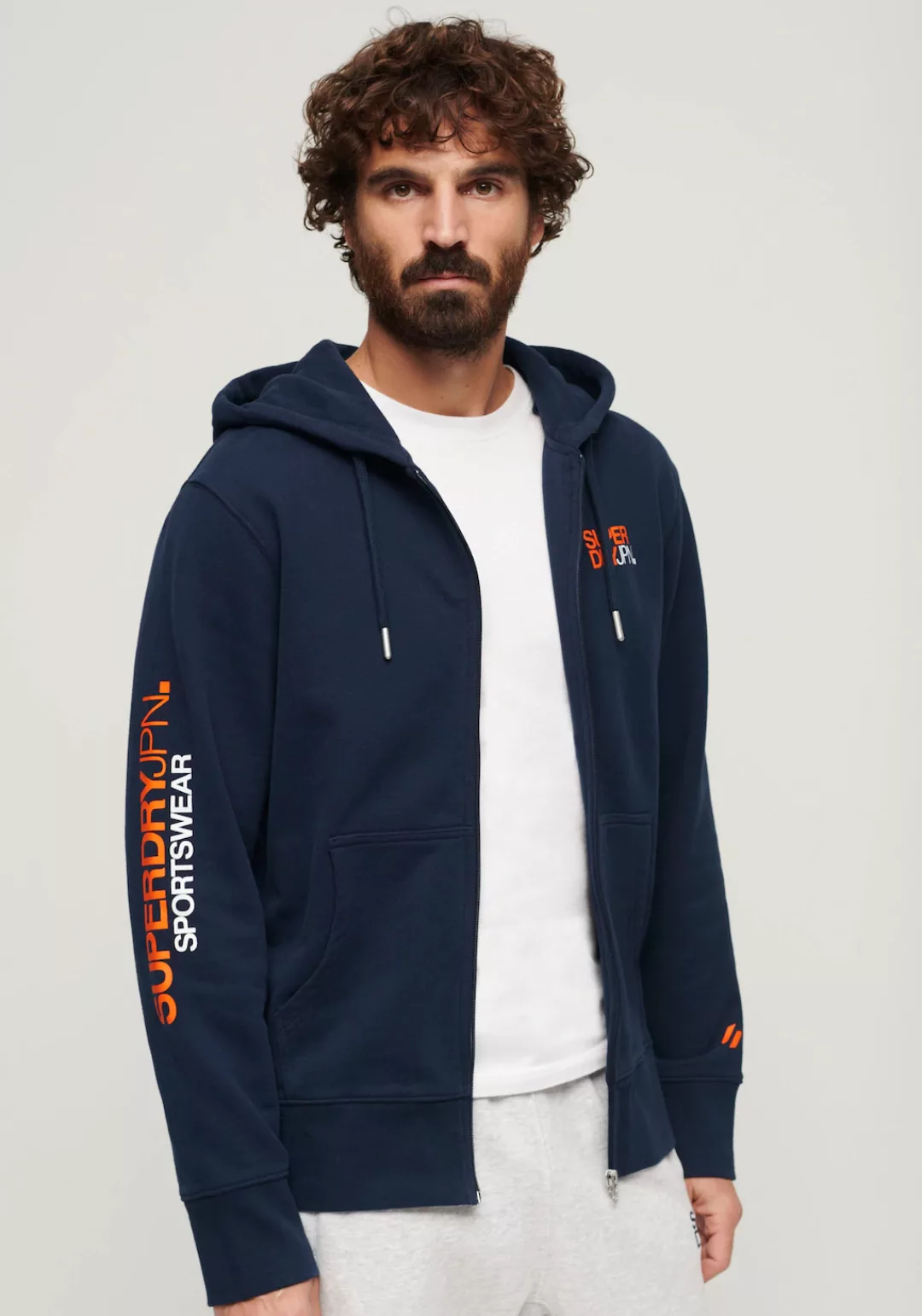 Superdry Sweatjacke SD-SPORTSWEAR LOGO LOOSE ZIP HOOD günstig online kaufen