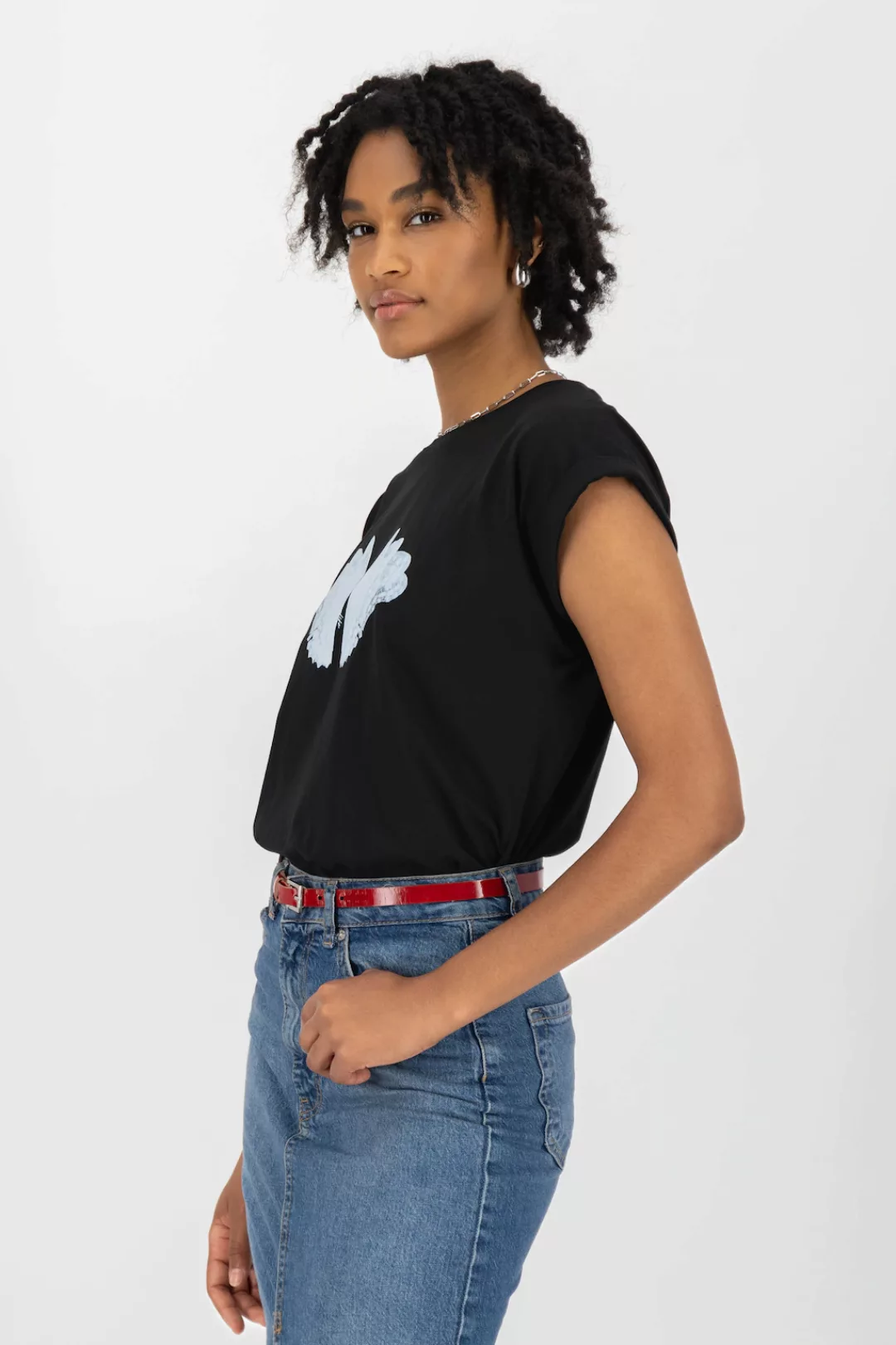 Alife & Kickin Rundhalsshirt "EnidAK P Shirt butterfly wings Damen Shirt, T günstig online kaufen