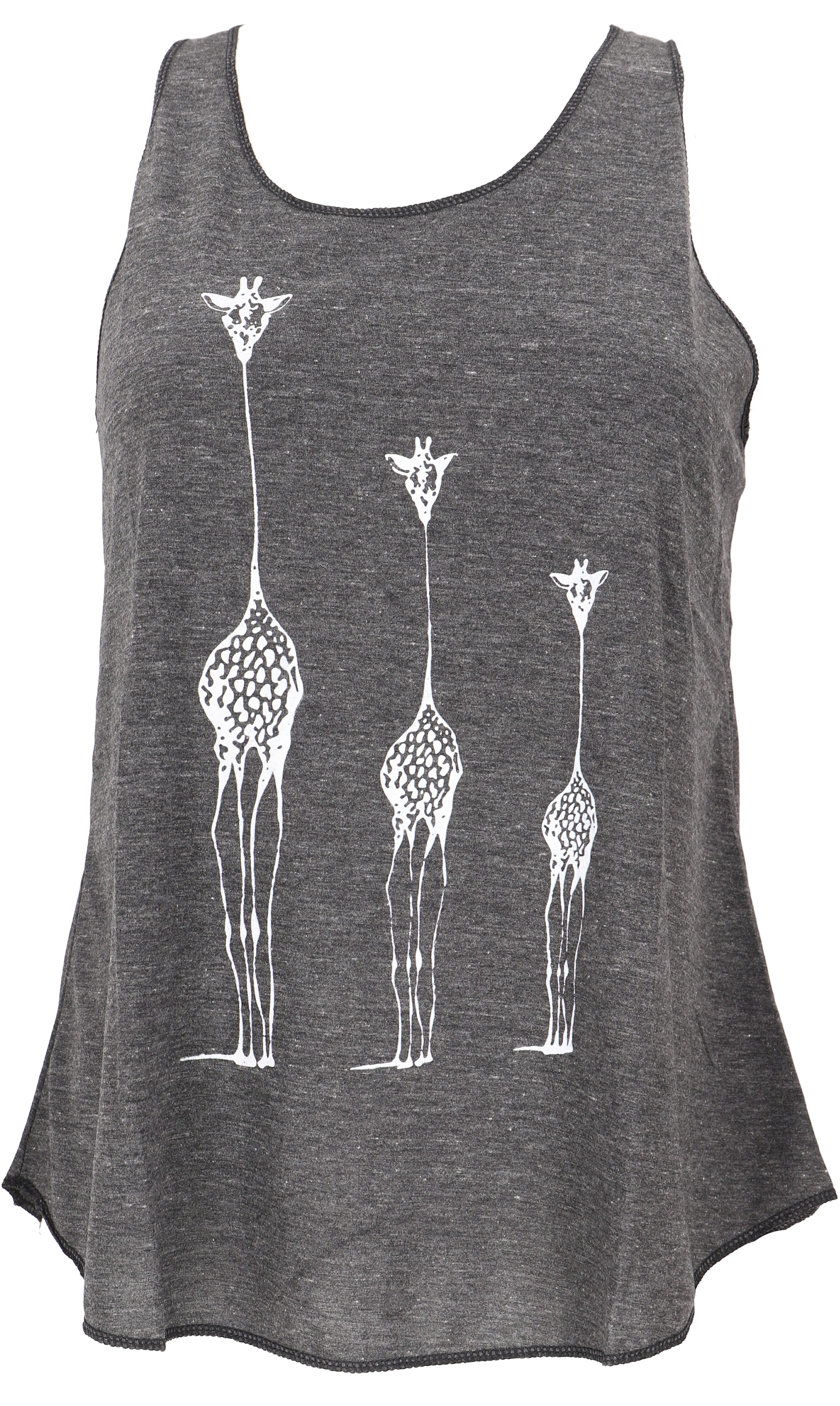 Guru-Shop T-Shirt Tanktop mit Giraffen Retrodruck, günstig online kaufen