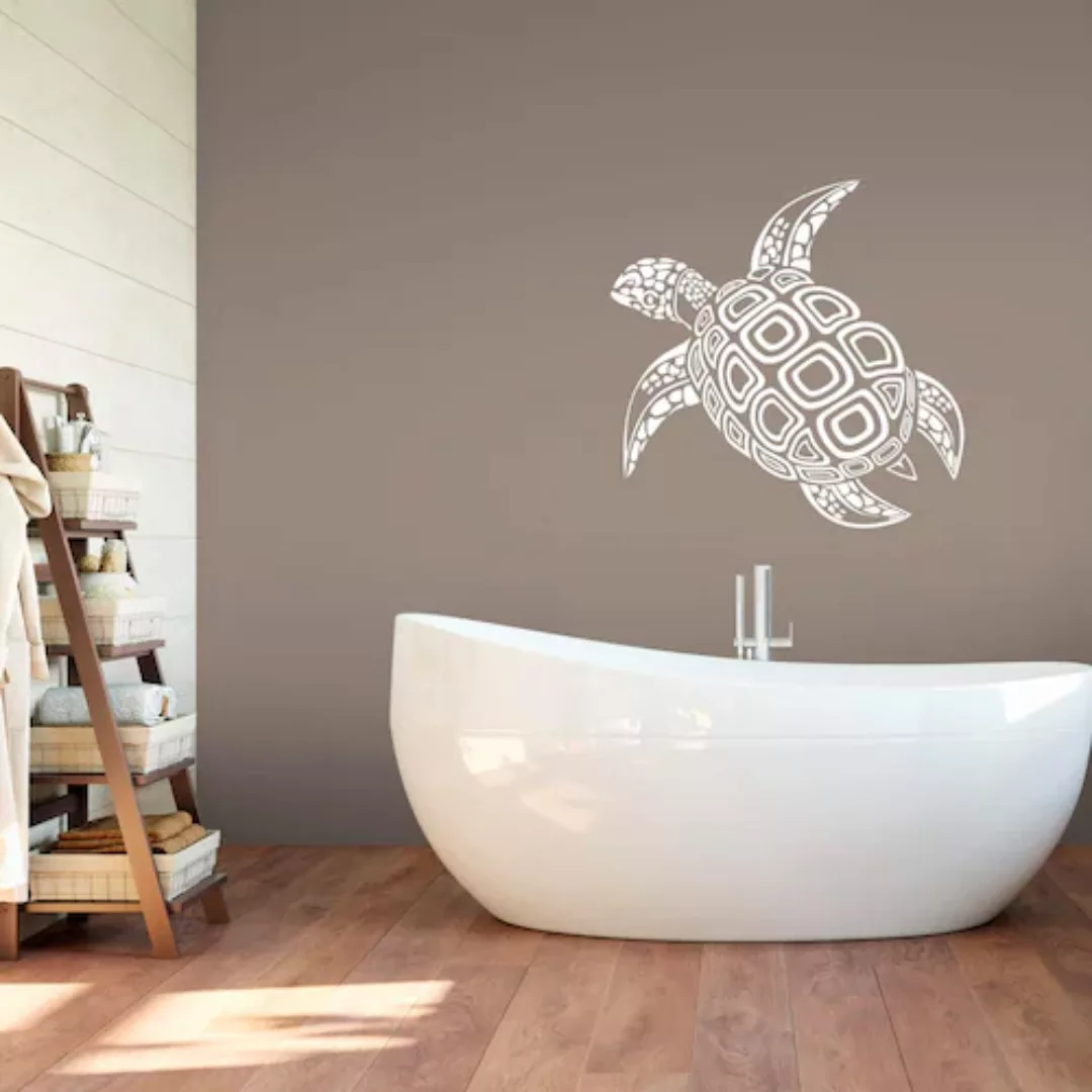 Wall-Art Wandtattoo "Badezimmer Schildkröte" günstig online kaufen