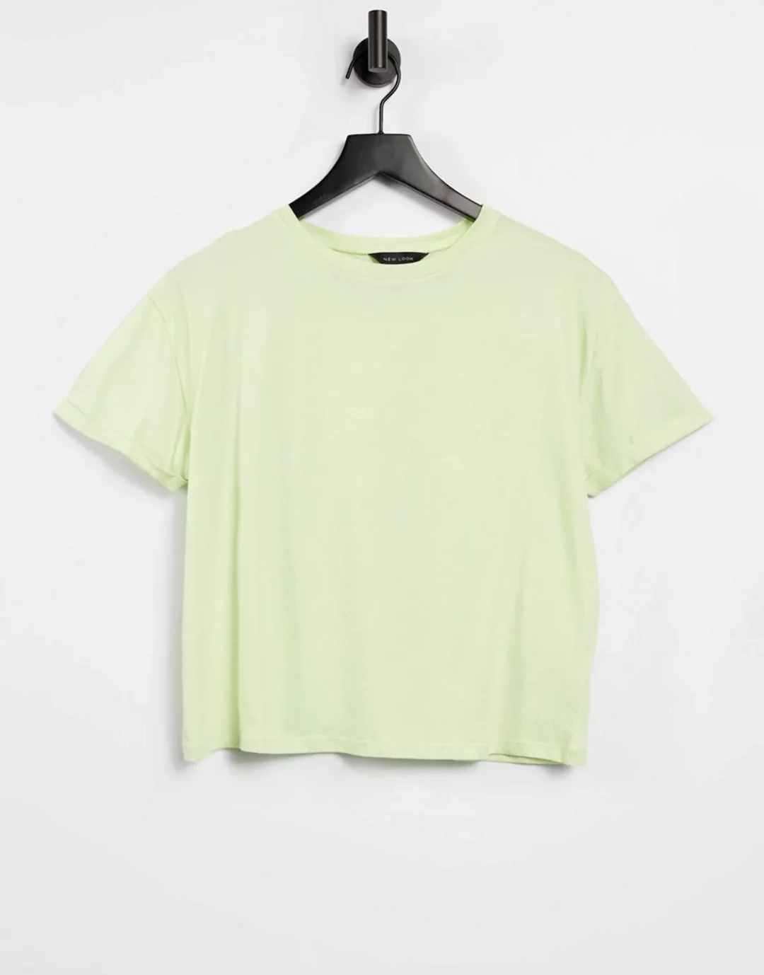 New Look – Kastenförmiges T-Shirt in Grün günstig online kaufen