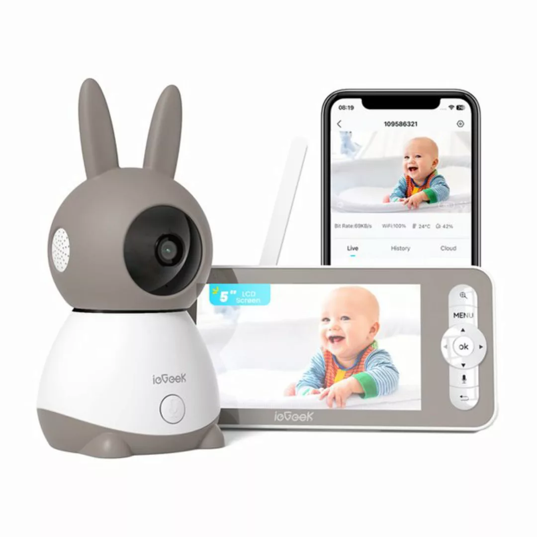 ieGeek Video-Babyphone 2K 3MP Babyphone mit Kamera, WLAN Video Babyfone mit günstig online kaufen