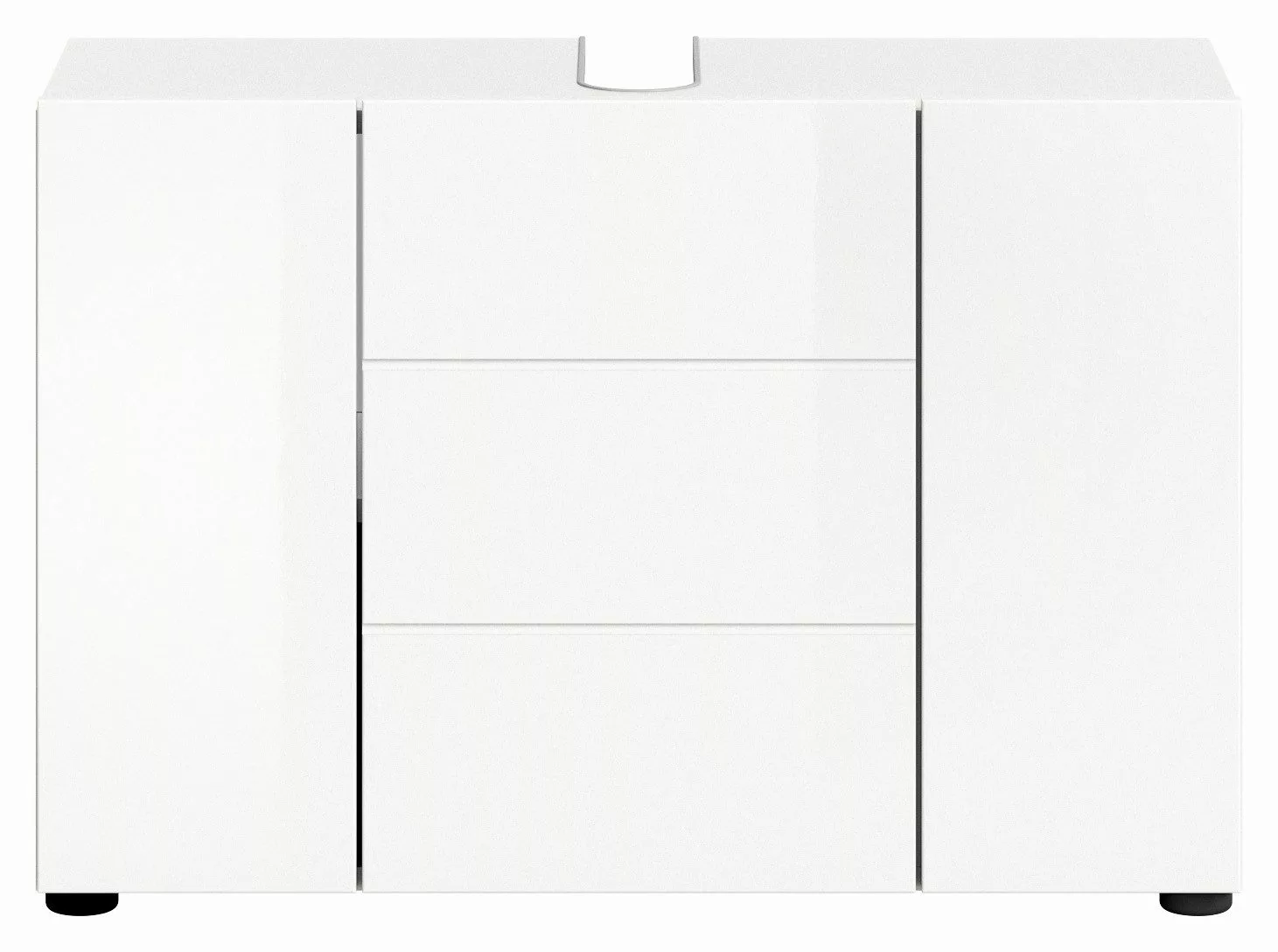 xonox.home Waschbeckenunterschrank Vira Weiß Hochglanz Melamin günstig online kaufen
