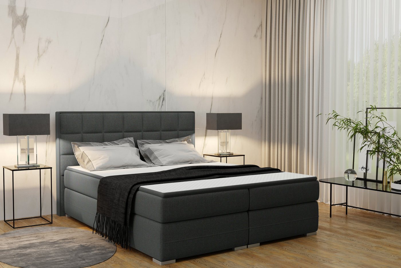 Kaiser Möbel Boxspringbett mit matratze und bettkasten, Schlafbett ALDIK so günstig online kaufen