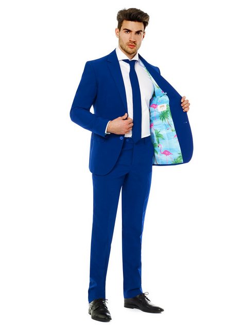 Opposuits Anzug Navy Royale Limited Edition Außen blau, innen tropical! günstig online kaufen