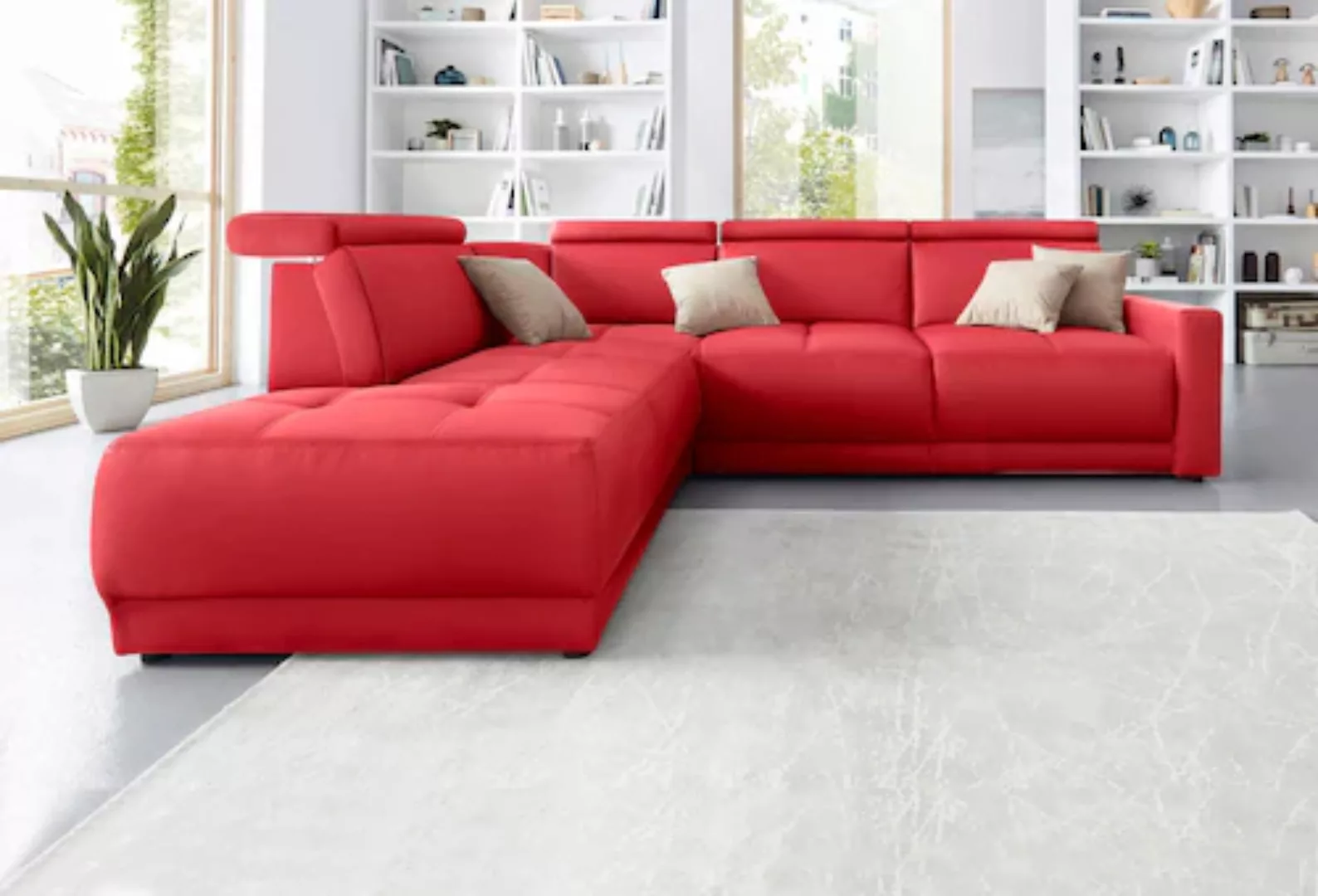 DOMO collection Ecksofa »Ava L-Form«, mit Ottomane, Federkern wahlweise mit günstig online kaufen