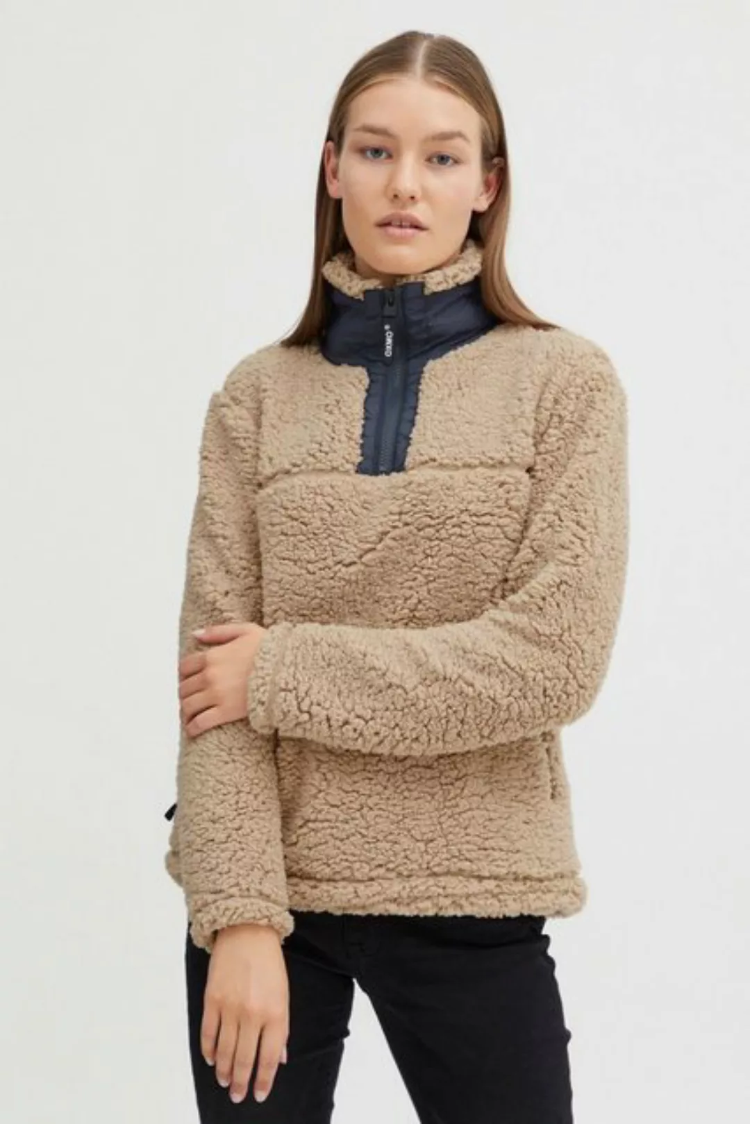 OXMO Troyer OXElina Teddypullover mit Stehkragen günstig online kaufen