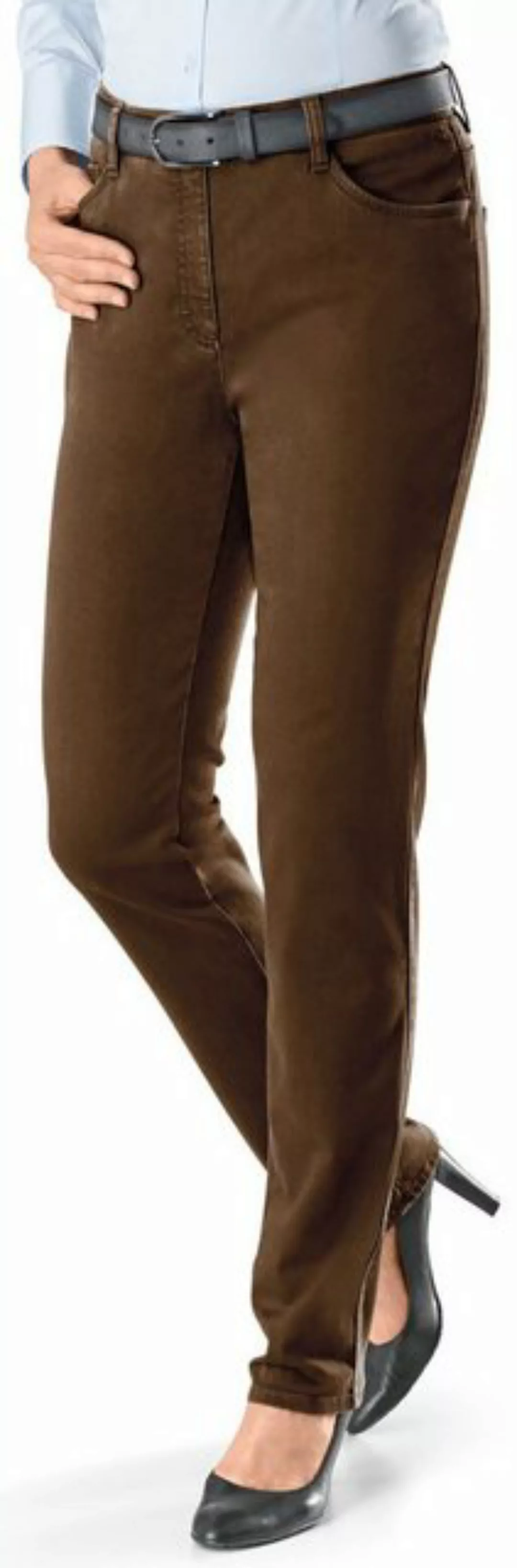 Brax Stoffhose BRAX Winter-Baumwoll-Hose Mary braun Slim Fit in softer Qual günstig online kaufen